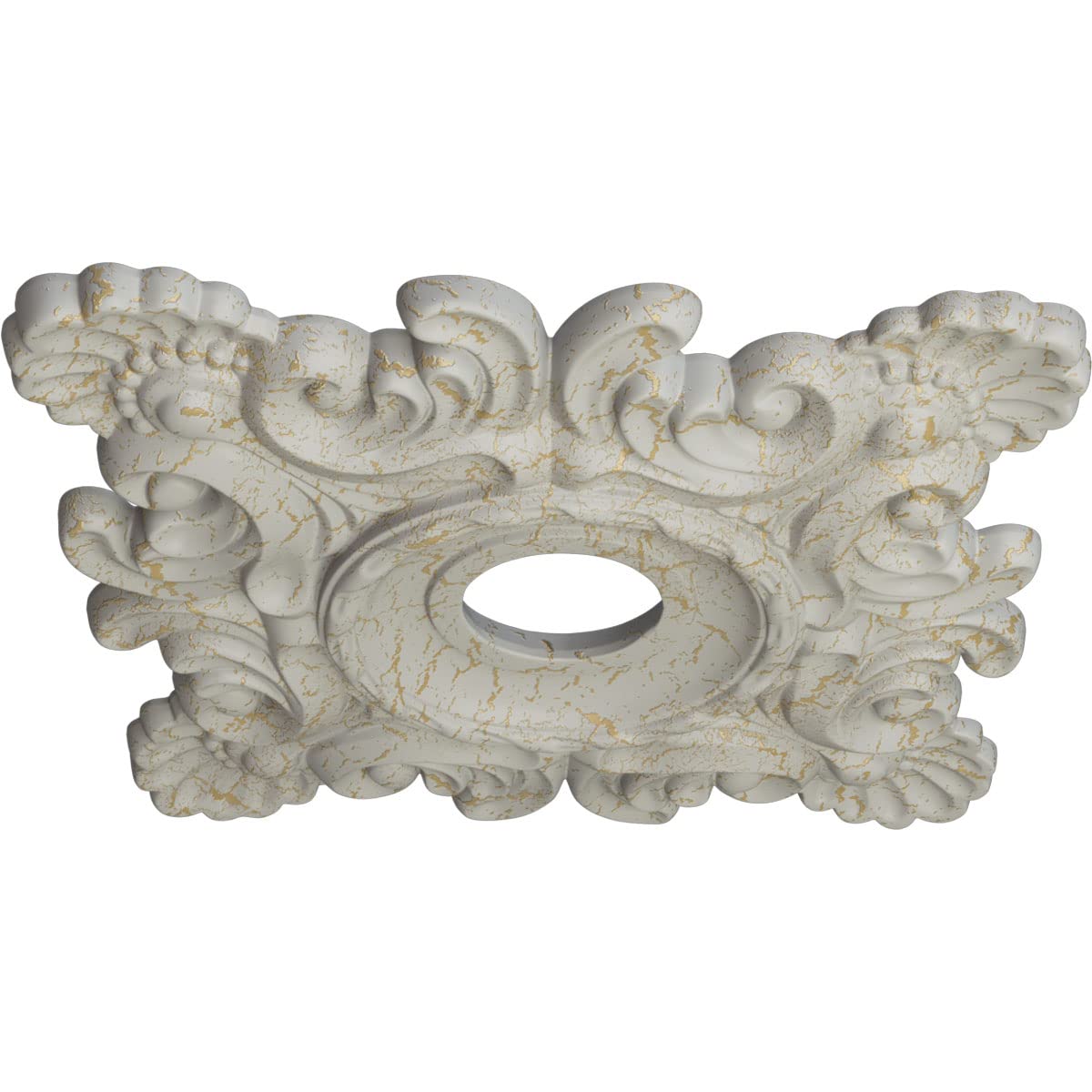 Ekena Millwork 18 Inch Hand-Painted Crackle Ceiling Medallion - CM18CRPCC Crawley Design, 18