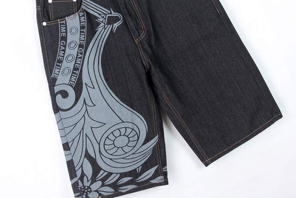 Chowsir Men's Baggy Hip Hop Jeans - Loose Fit Embroidered Denim Pants for Casual Streetwear & Urban Fashion | Perfect for Hip Hop, Street Style, and Everyday Wear