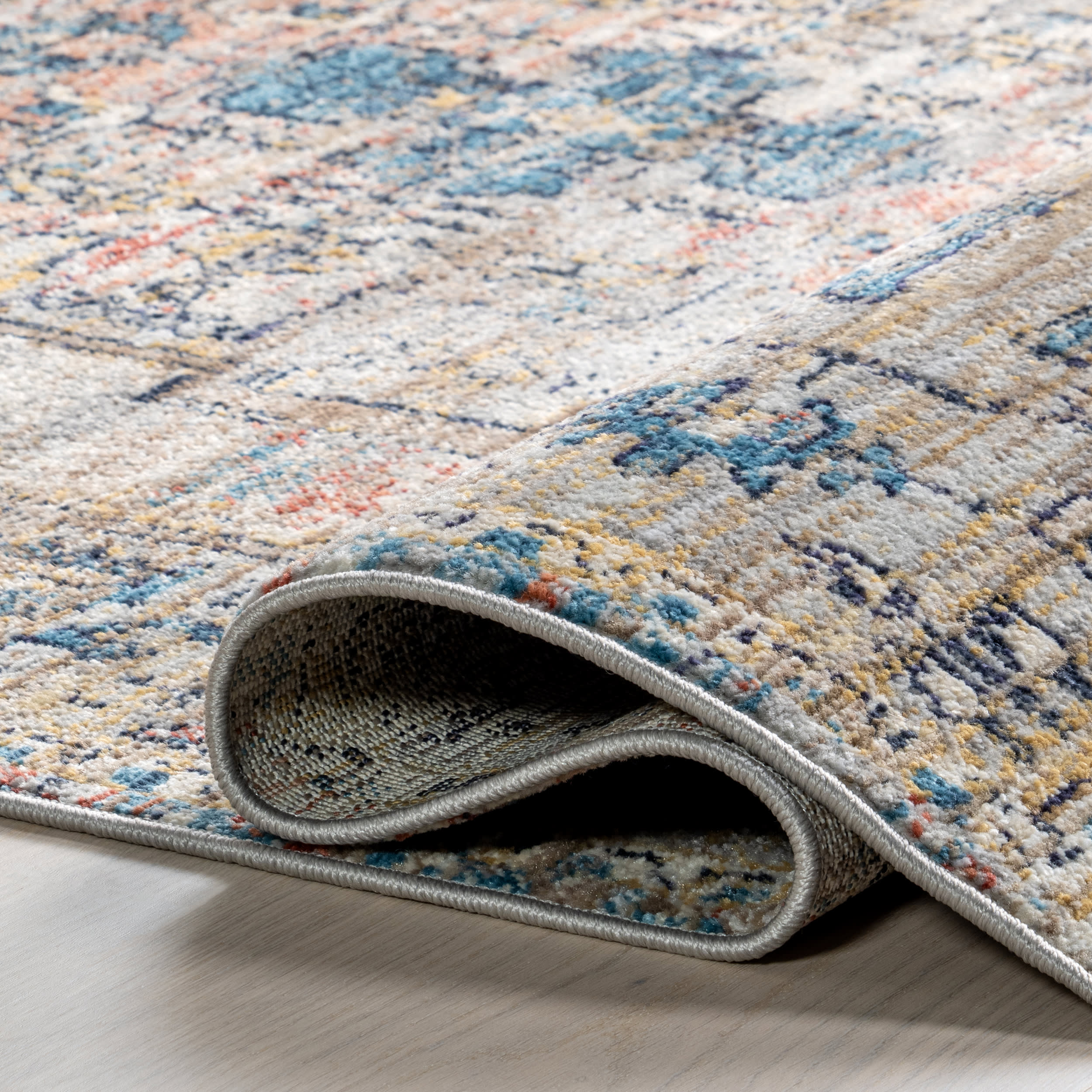 Cardinal Cartouche Area Rug - Blue Handmade Oriental Rug for Living Room, Bedroom, or Office Decor