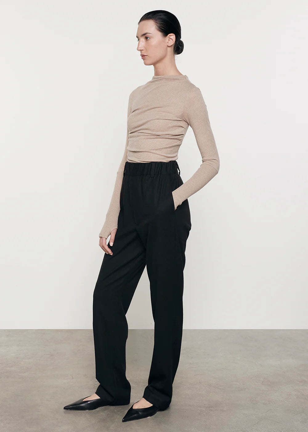Luxury Cashmere Twist Top for Women - Soft & Warm Khaki Sweater | Perfect for Fall & Winter Layering, Office Wear & Casual Outfits