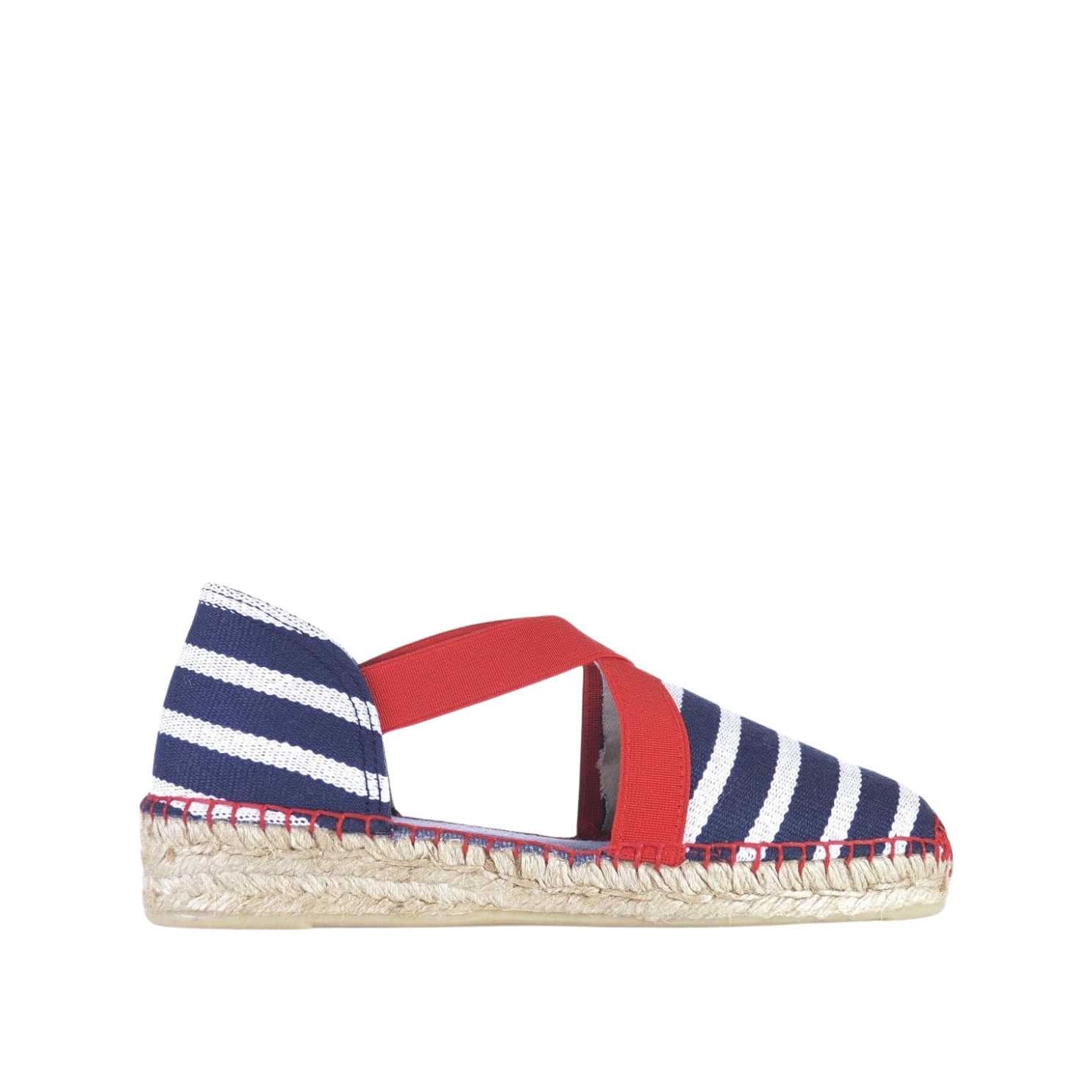 Vegan Striped Cotton Blend Flat Espadrilles for Women - Comfortable Summer Casual Shoes for Beach, Travel & Everyday Wear - Estartit