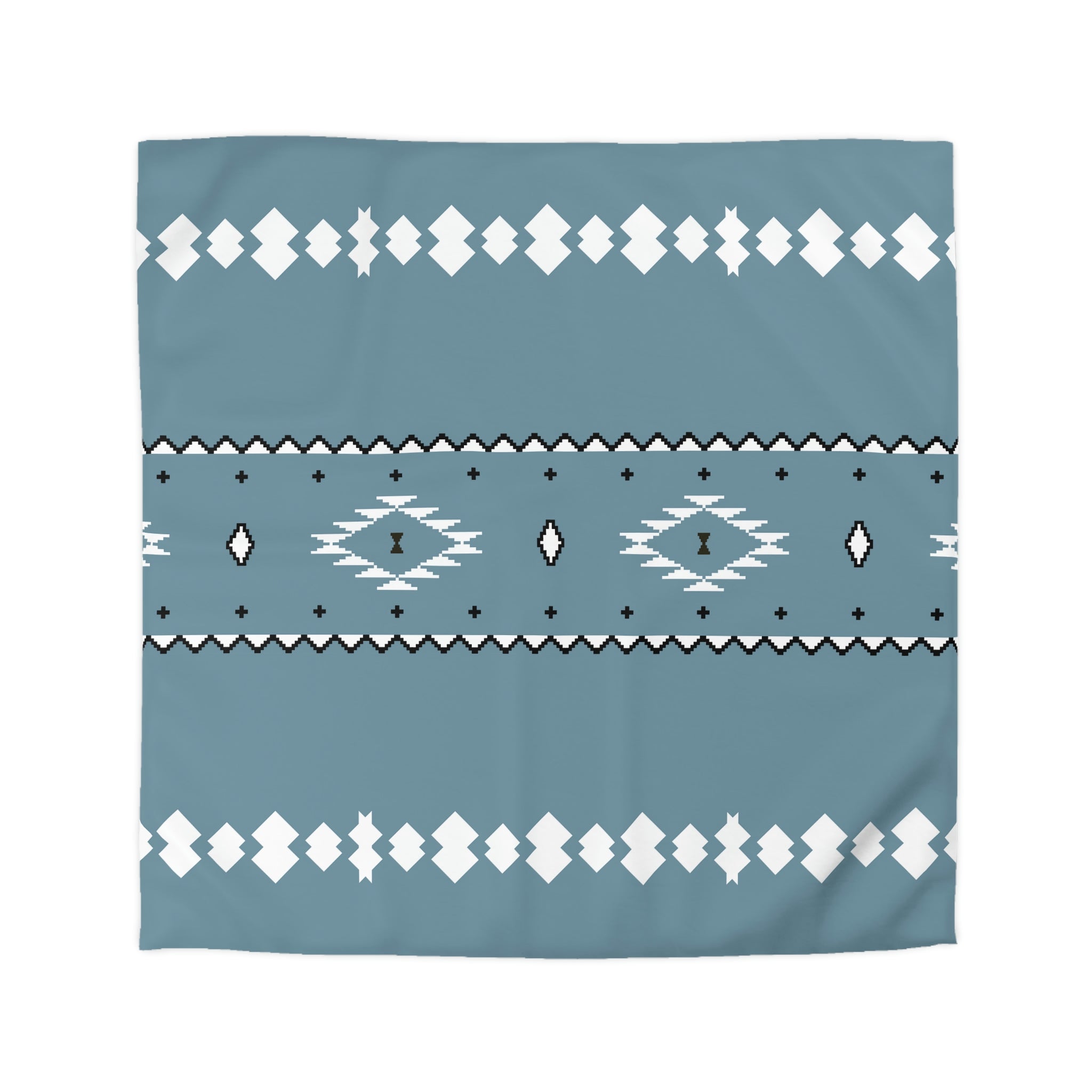 Premium Microfiber Duvet Cover Set - Soft Blue Sky Southwestern Pattern - Polyester Bedding with Invisible Zipper - Queen/King/Cal King Sizes - Perfect for Guest Rooms & Master Bedrooms