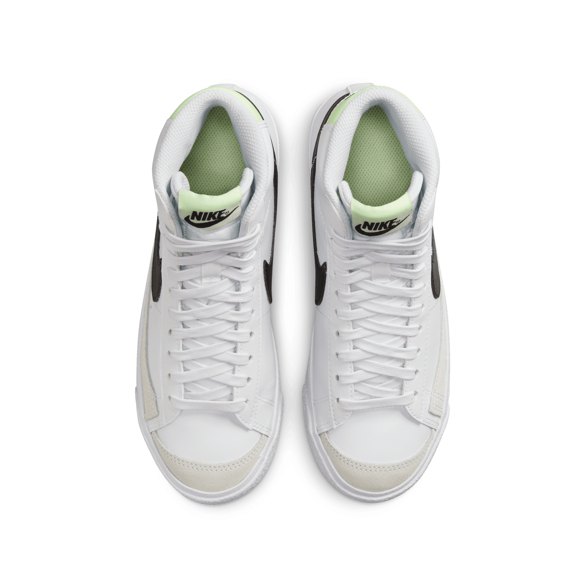 Nike Blazer Mid '77 GS Sneakers - White/Barely Volt - Retro Basketball Shoes for Kids, Girls & Boys - Perfect for Casual Wear, School & Street Style