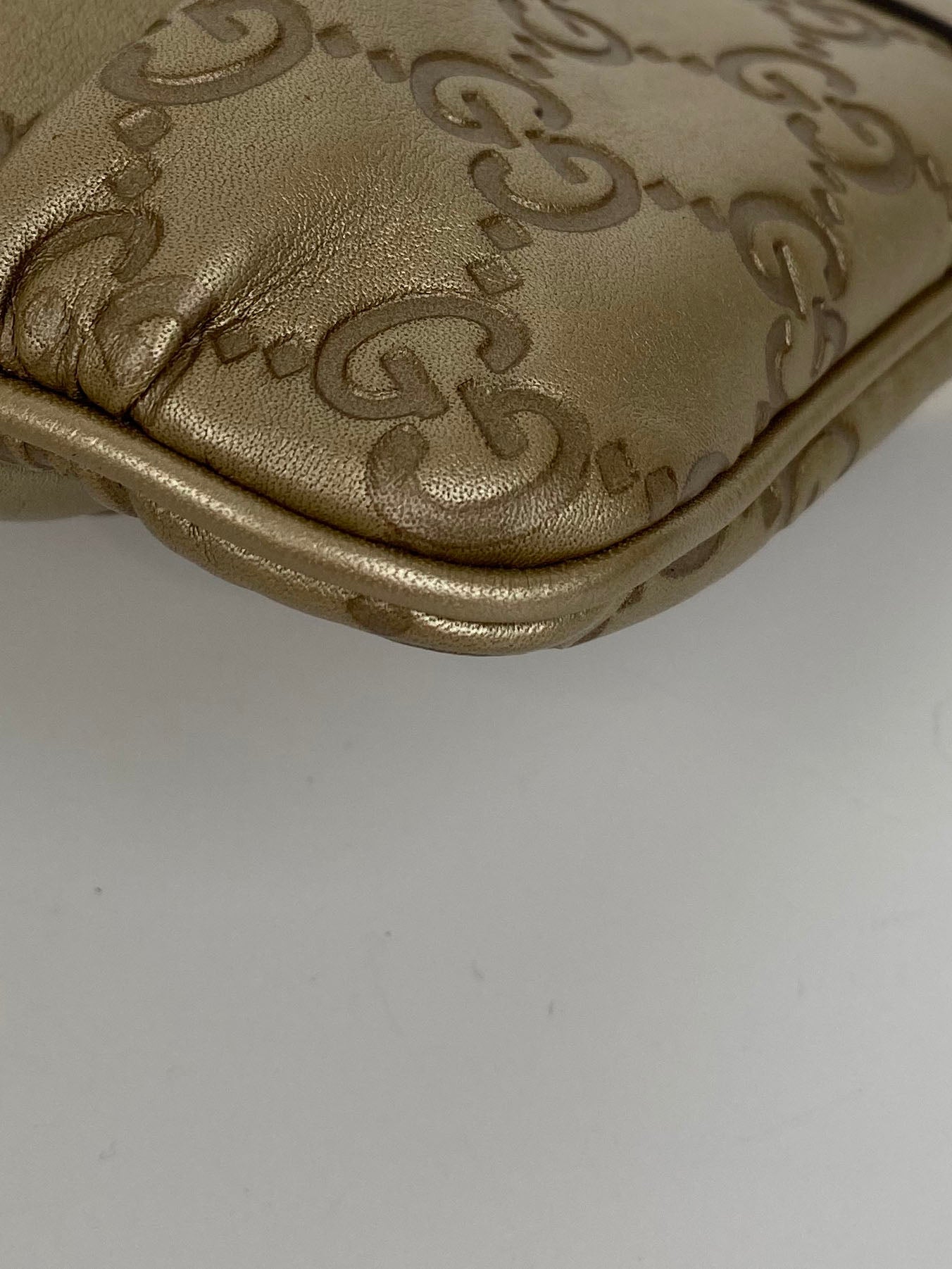 Gucci Gold Guccissima Britt Clutch Bag for Women - Luxury Designer Evening Clutch Purse - Perfect for Parties, Weddings & Special Occasions