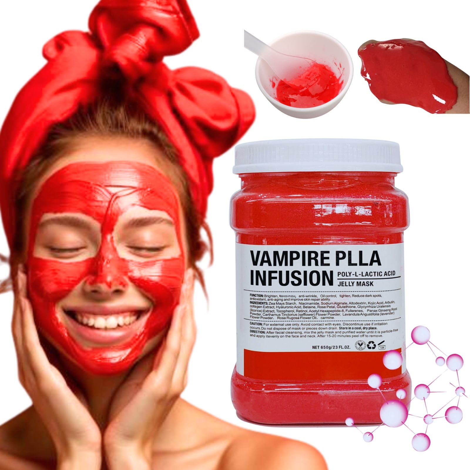 Vajacial Hydro Jelly Mask Powder - Professional Face Mask for Women & Teens - Spa & Home Use