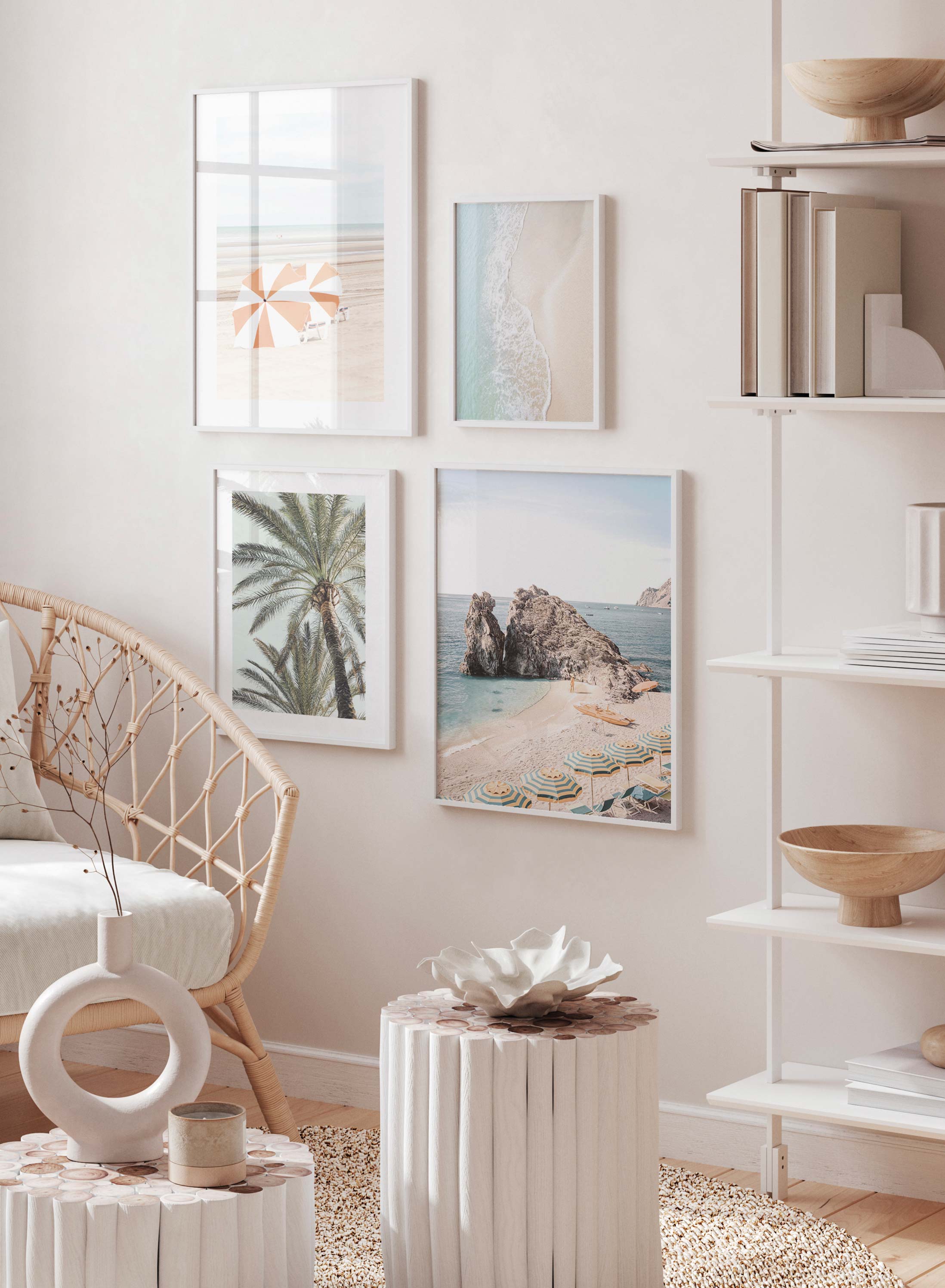 Paradise Parasol Poster - Tropical Beach Umbrella Wall Art for Home & Office Decor - Perfect for Living Room, Bedroom, or Beach House Decoration