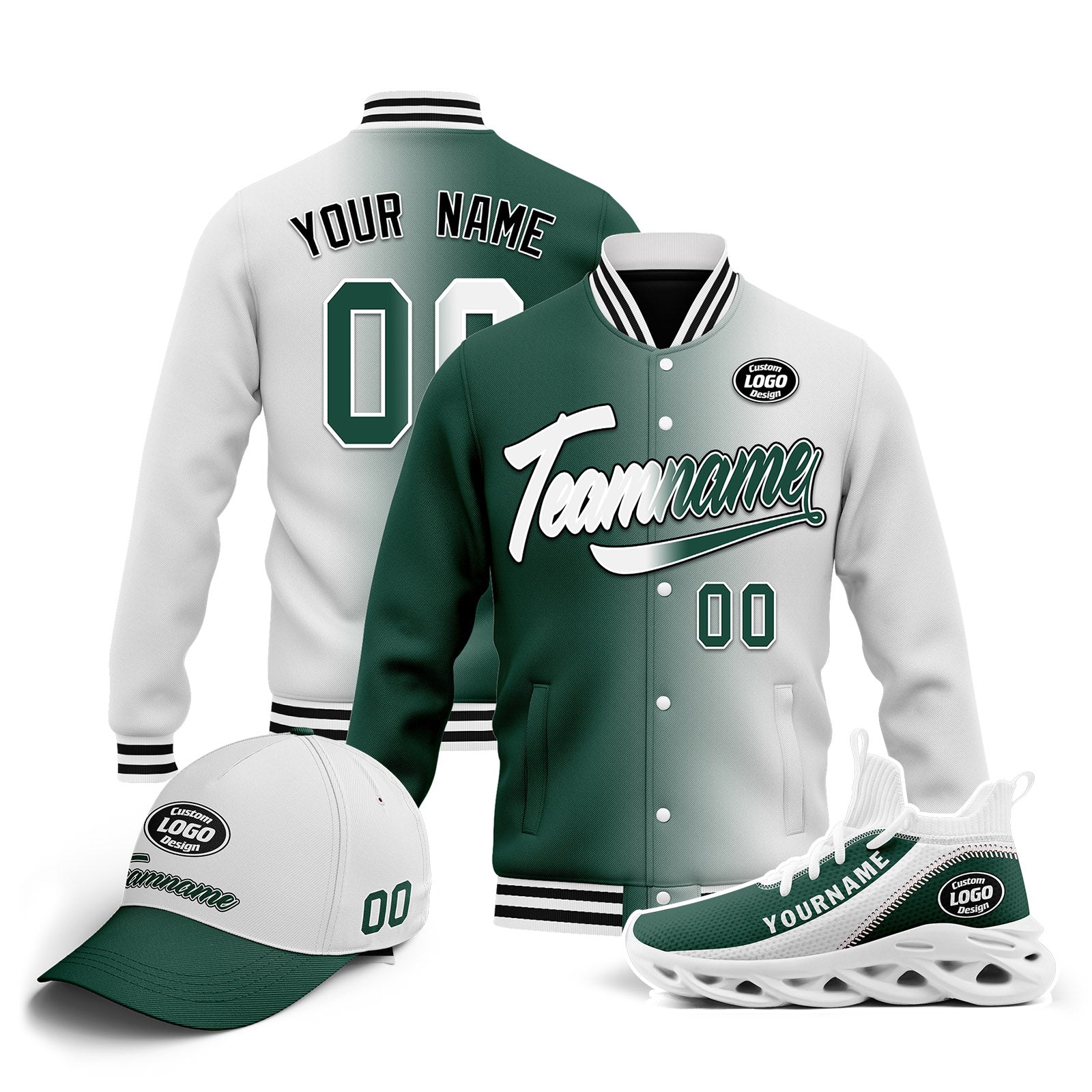 Custom Jacket, MaxSoul Shoes & Hat Combo - Personalized Outfit Set for Men & Women | Perfect for Casual Wear, Street Fashion & Gift Giving