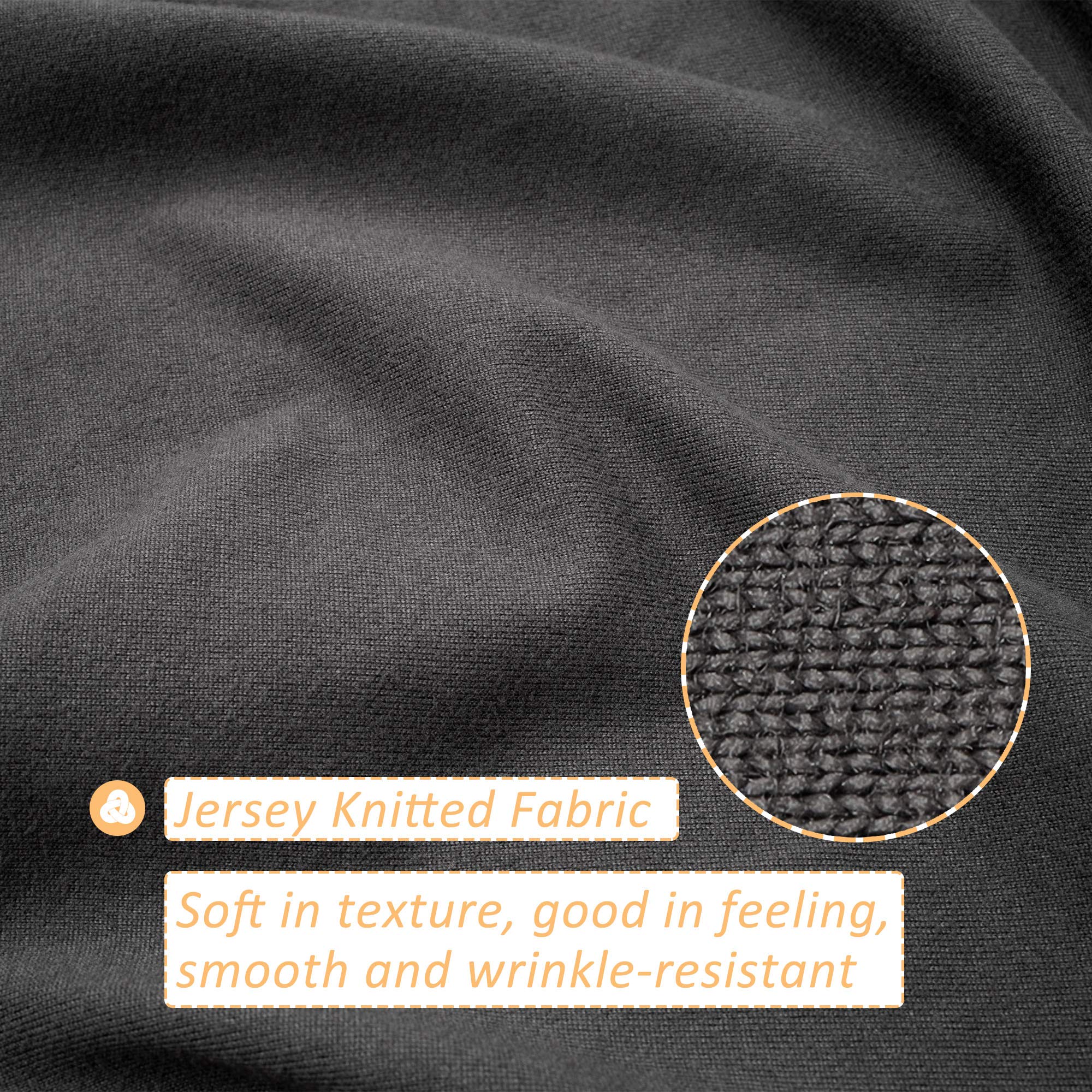 Stretch Jersey Box Spring Cover Wrap Around - Ultra Soft & Wrinkle Resistant Bed Skirt Alternative for Full/Full XL Beds in Dark Gray | Perfect for Guest Rooms, Dormitories & Home Bedroom Makeovers
