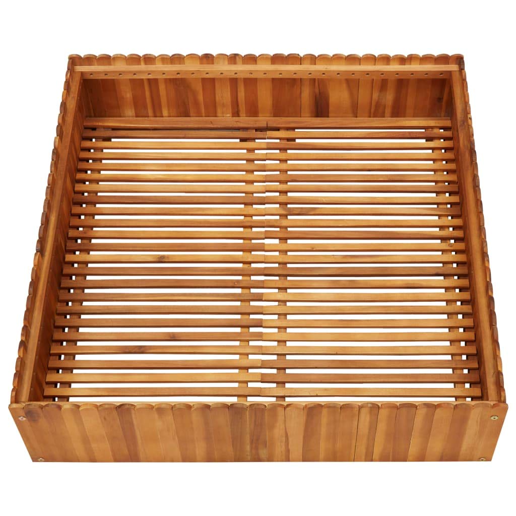 Elevated Wooden Raised Garden Bed Planter Box for Vegetables, Flowers & Herbs - Outdoor Gardening Kit for Patio, Backyard & Balcony Planting