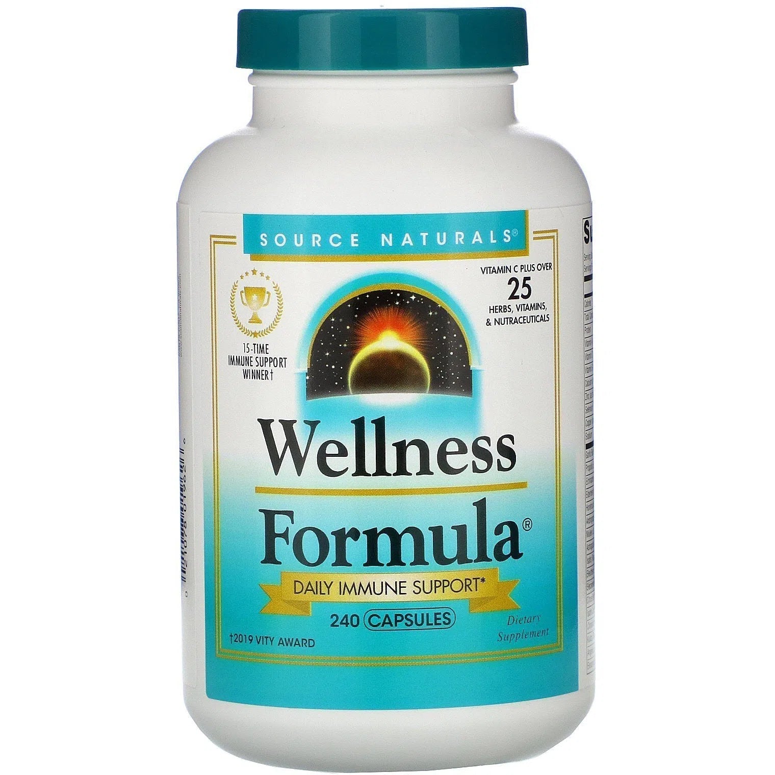 Source Naturals Wellness Formula - Immune Support Supplement with Vitamins, Herbs & Antioxidants for Daily Health & Wellness | Boosts Immunity, Energy & Overall Well-Being | Ideal for Cold Season, Travel & Busy Lifestyles