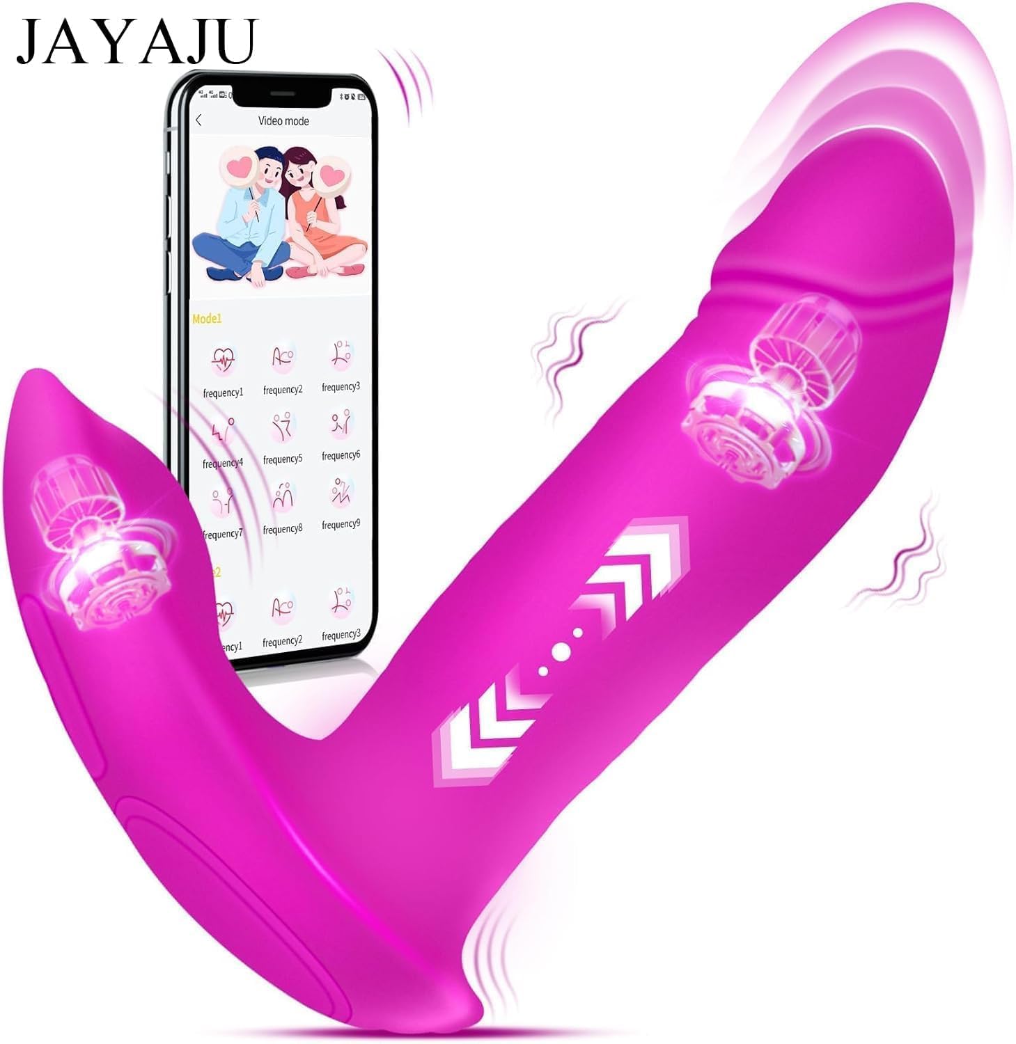 3-in-1 Thrusting Dildo & G-Spot Vibrator - Wearable App-Controlled Strapless Strap-On for Women | Remote Butterfly Couples Sex Toy for Enhanced Pleasure | Perfect for Solo Play, Partnered Intimacy & LGBTQ+ Exploration
