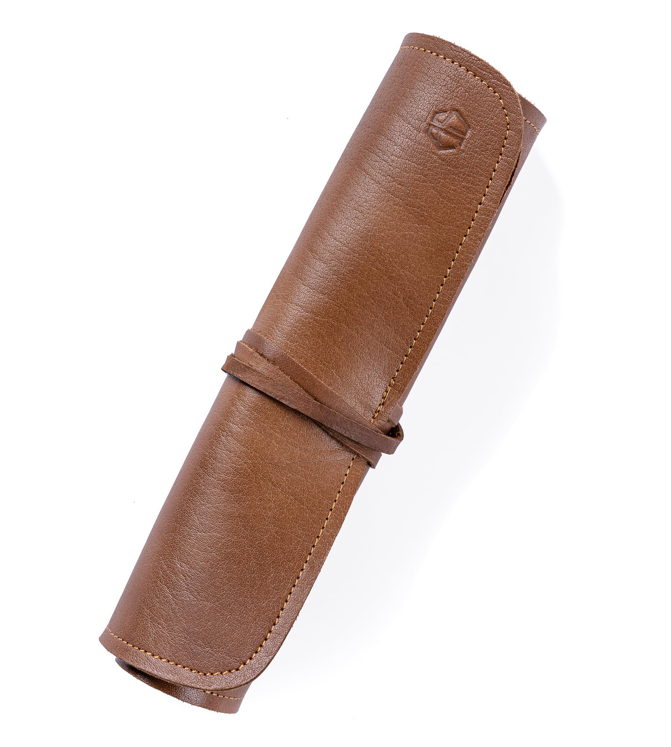 Premium Angus Stoke Genuine Leather Knife Roll Bag - 7 Slot Chef Knife Case Holds Up to 11