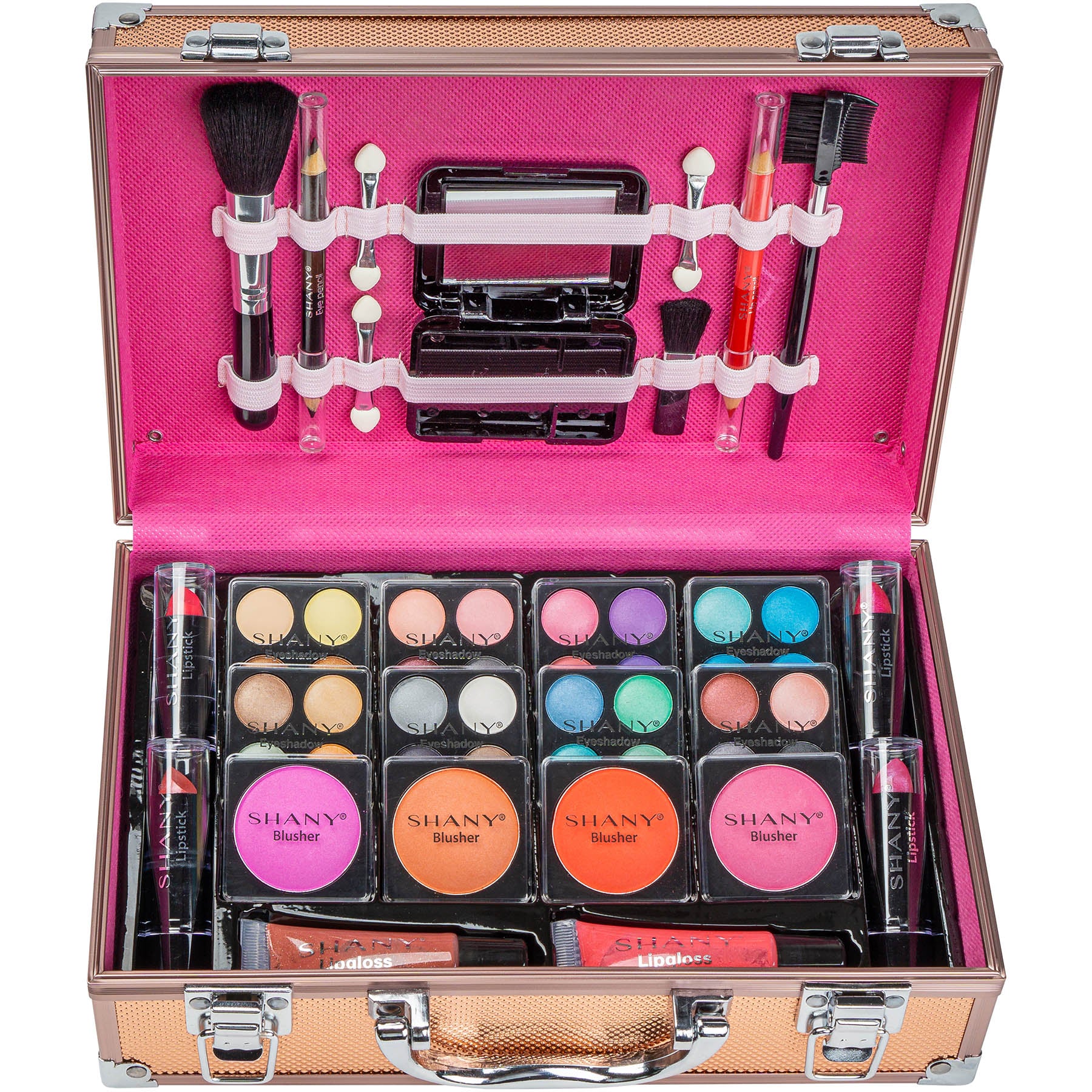 Professional Makeup Train Case with Carry Handle - Large Cosmetic Organizer for Makeup Artists & Travel - Perfect for Salon, Home Use & On-the-Go Touch Ups