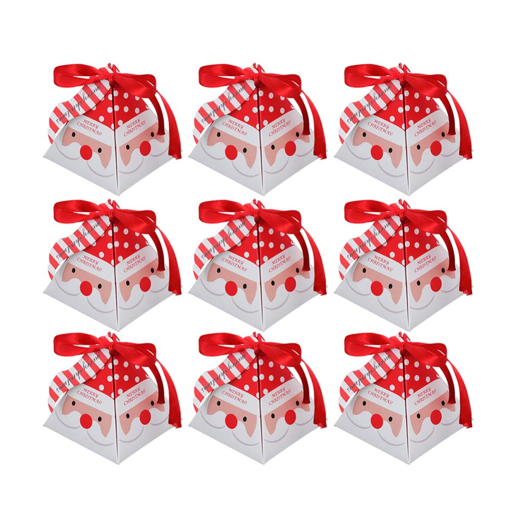30pcs Christmas Candy Boxes with Merry Christmas Tags - Santa Gift Boxes for Holiday Treats, Xmas Party Favors & Festive Gift Giving