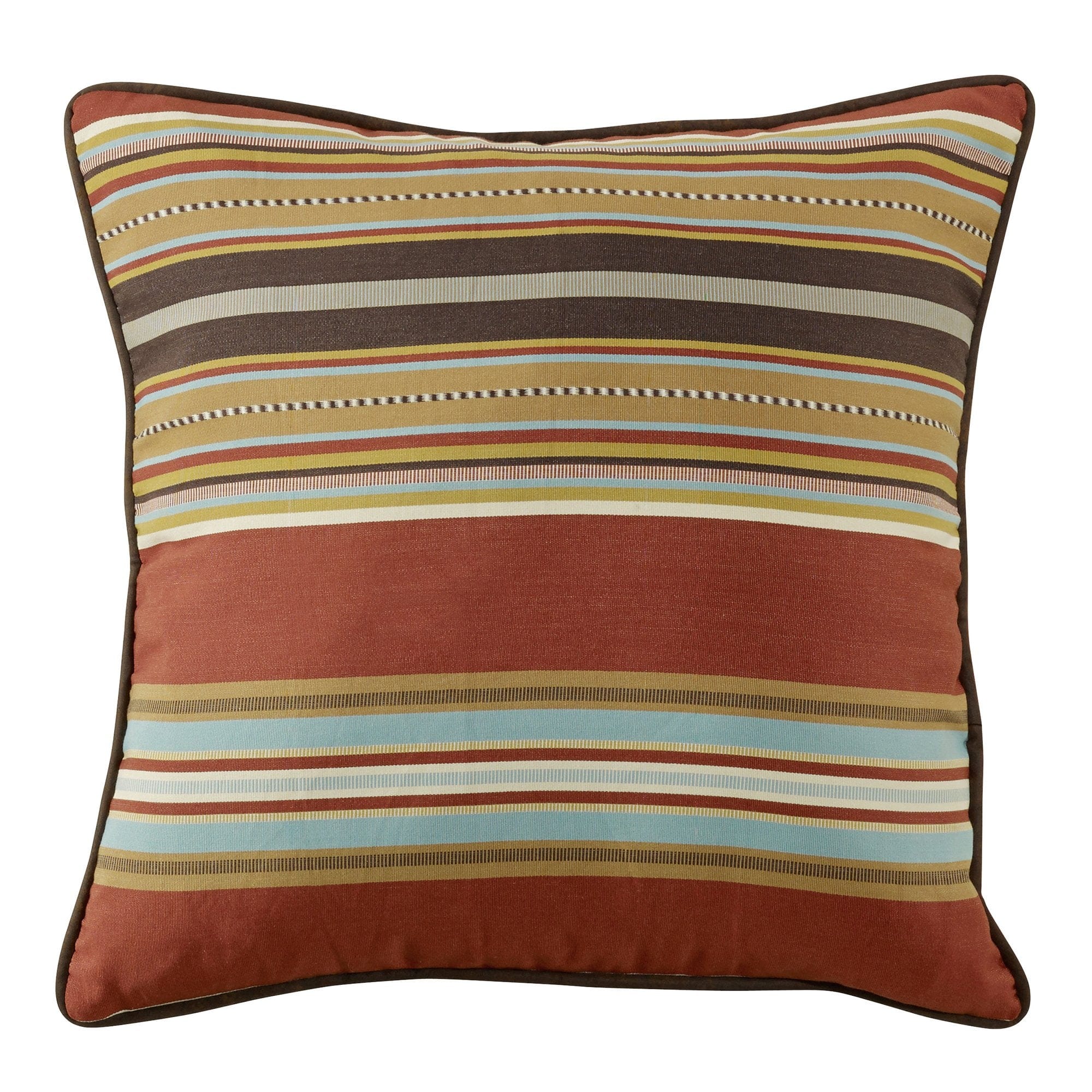 Calhoun Striped Reversible Euro Sham Pillow Cover - Soft Cotton Blend Decorative Pillowcase for Bedroom & Living Room - Home Decor Essentials for Stylish Comfort