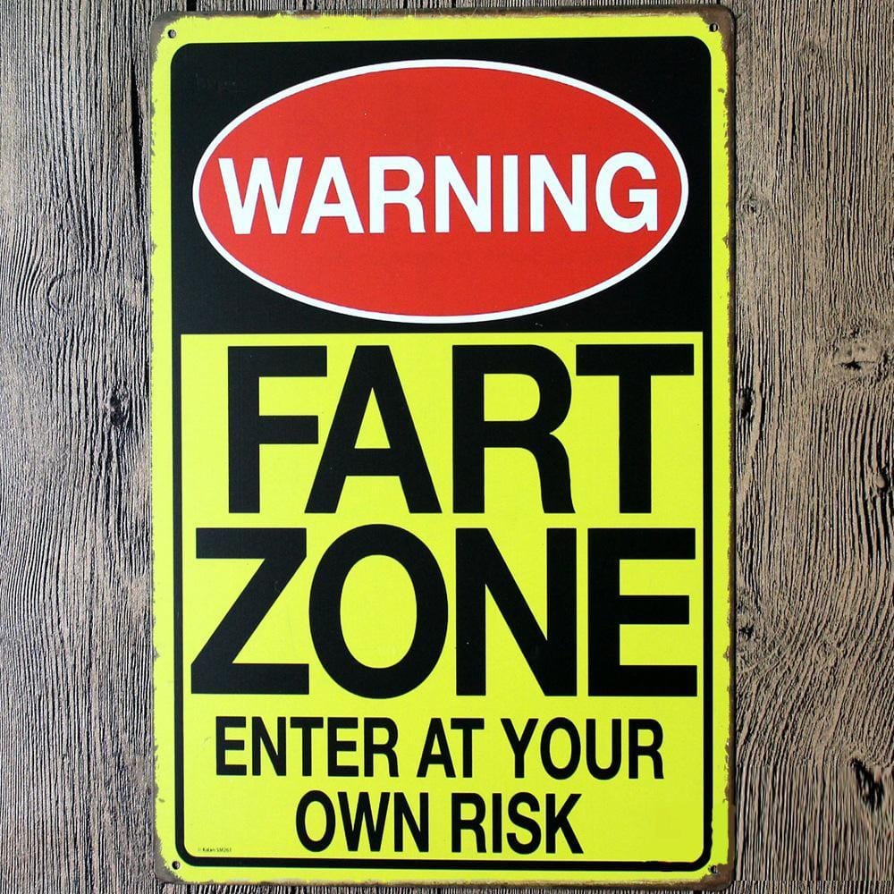 Fart Zone Poster - Funny Bathroom Wall Art Decor for Home, Office & Gag Gifts - Perfect for Pranksters & Humor Lovers