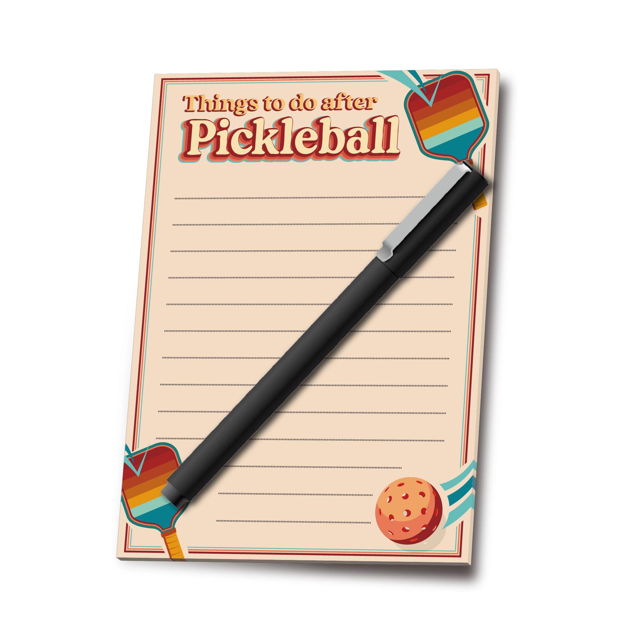 Pickleball Notepads - 'Things To Do After Pickleball' - Pack of 2 Memo Pads for Pickleball Players & Fans - Perfect for Planning, Gifts & Tournament Organization
