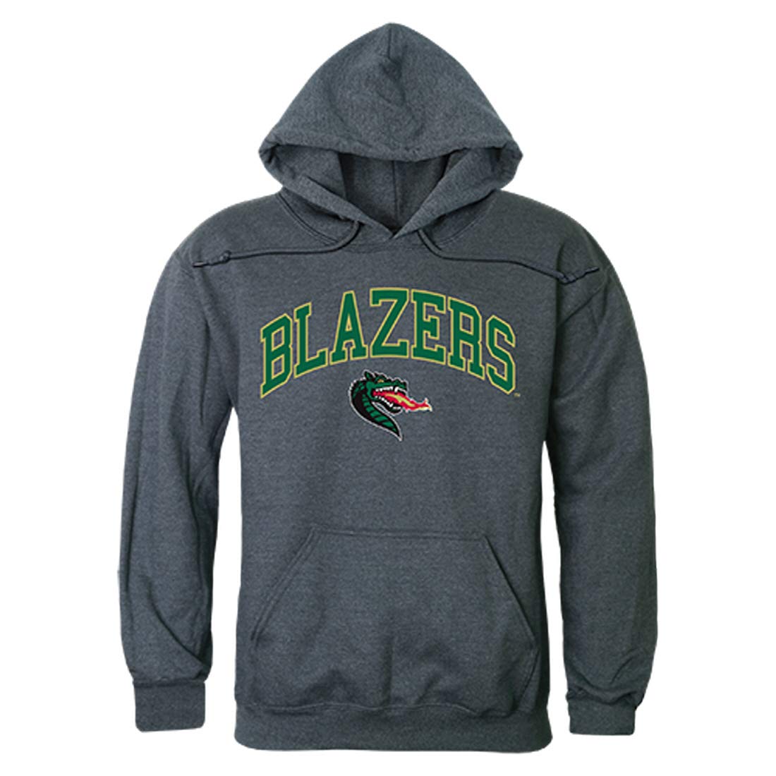 UAB University of Alabama at Birmingham NCAA Campus Pullover Hoodie - X-Large, Heather Charcoal - Comfortable College Sweatshirt for Game Day, School Spirit & Casual Wear
