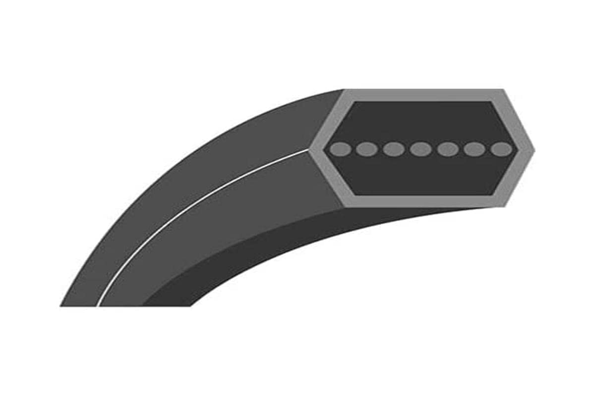 Greenstar AA112 - Smooth Hexagonal Belt AA Series, External Length: 2898mm, Black - Ideal for Industrial Machinery, Conveyor Systems & Power Transmission Equipment