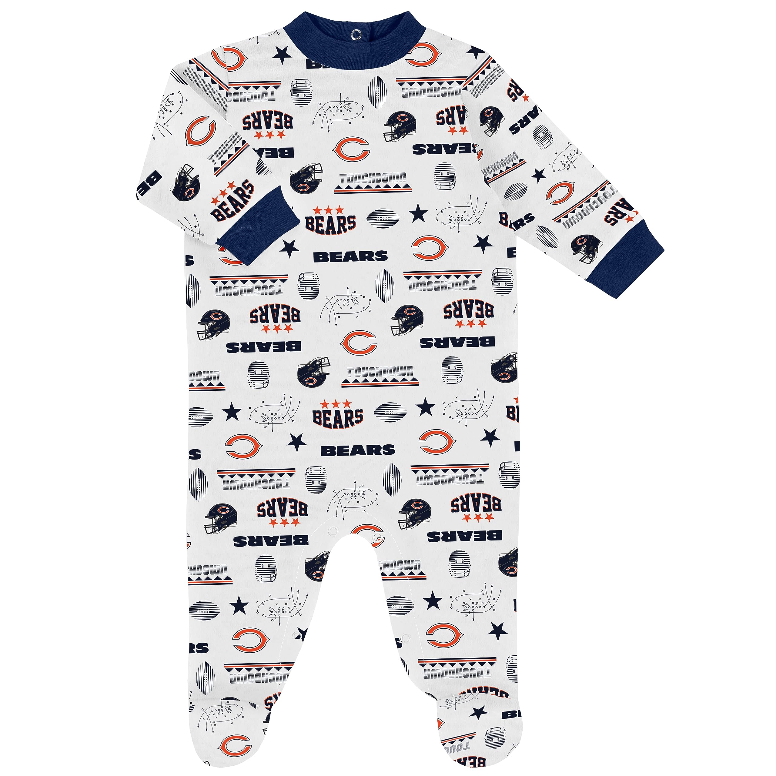Gerber Unisex Baby NFL Team Footed Sleep & Play Bodysuit Gift Set - Soft Cotton Pajamas for Newborns & Infants - Perfect for Game Day, Nursery, and Gift Giving