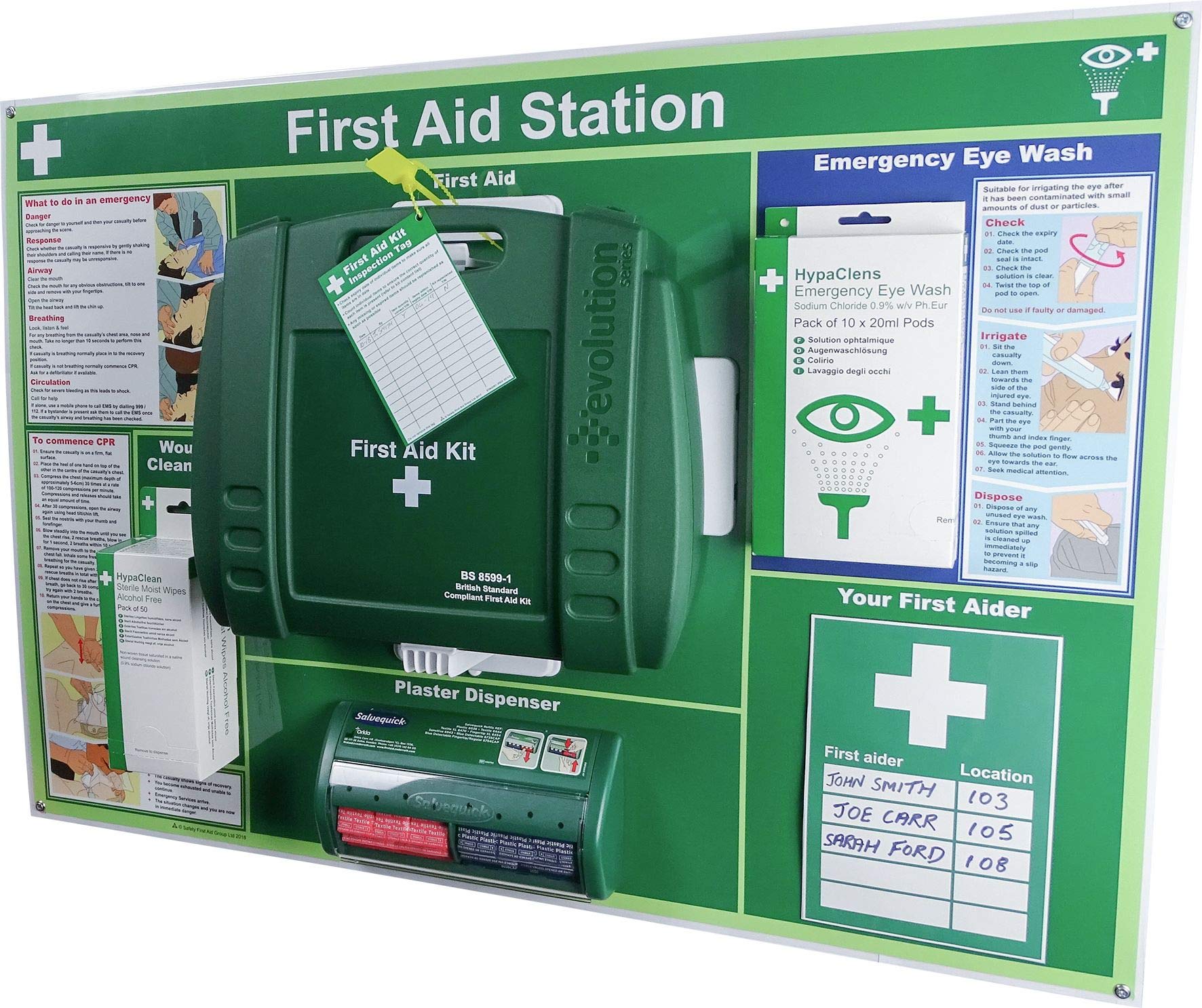 Safety First Aid Kit - Large Workplace First Aid Station with 326 Pieces for Emergency & OSHA Compliance | Ideal for Offices, Factories, Construction Sites & Schools