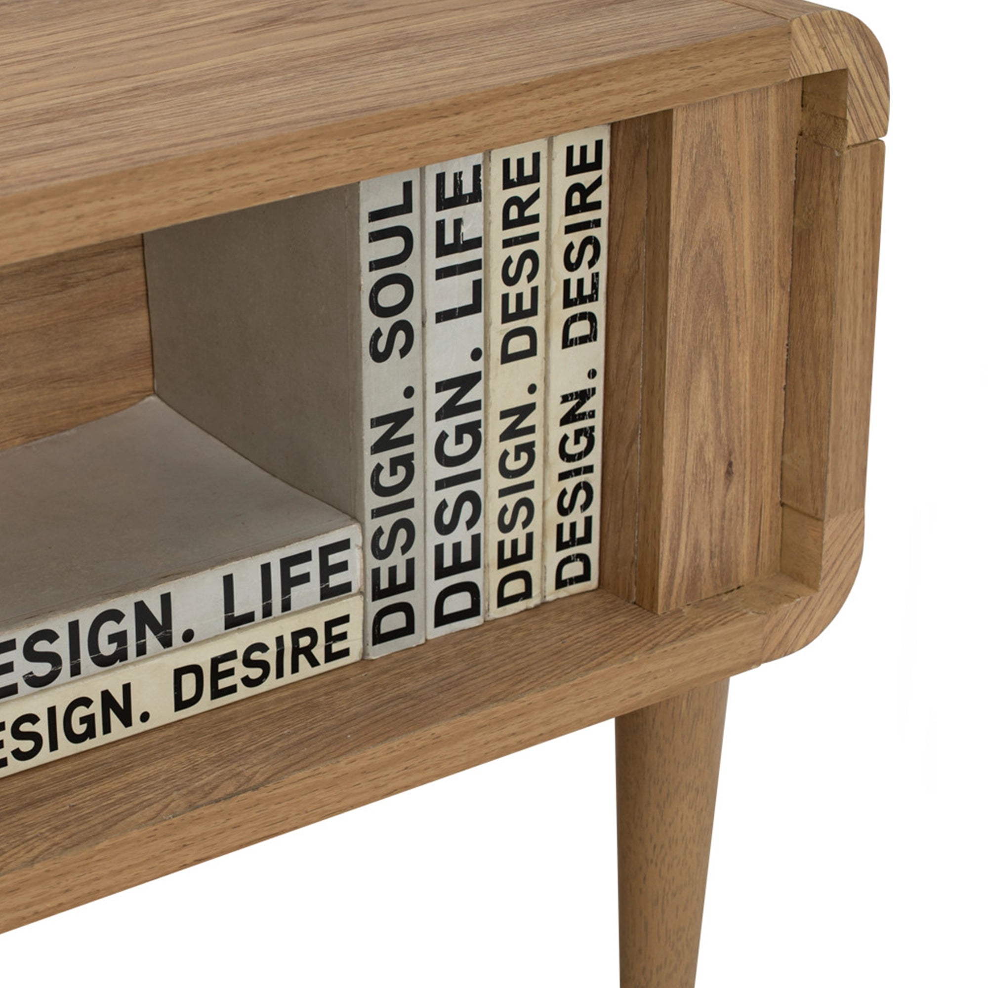 Modern Sora Coffee Table - Mid Century Style Wooden Living Room Table with Storage Shelf - Perfect for Small Spaces, Apartments & Home Decor