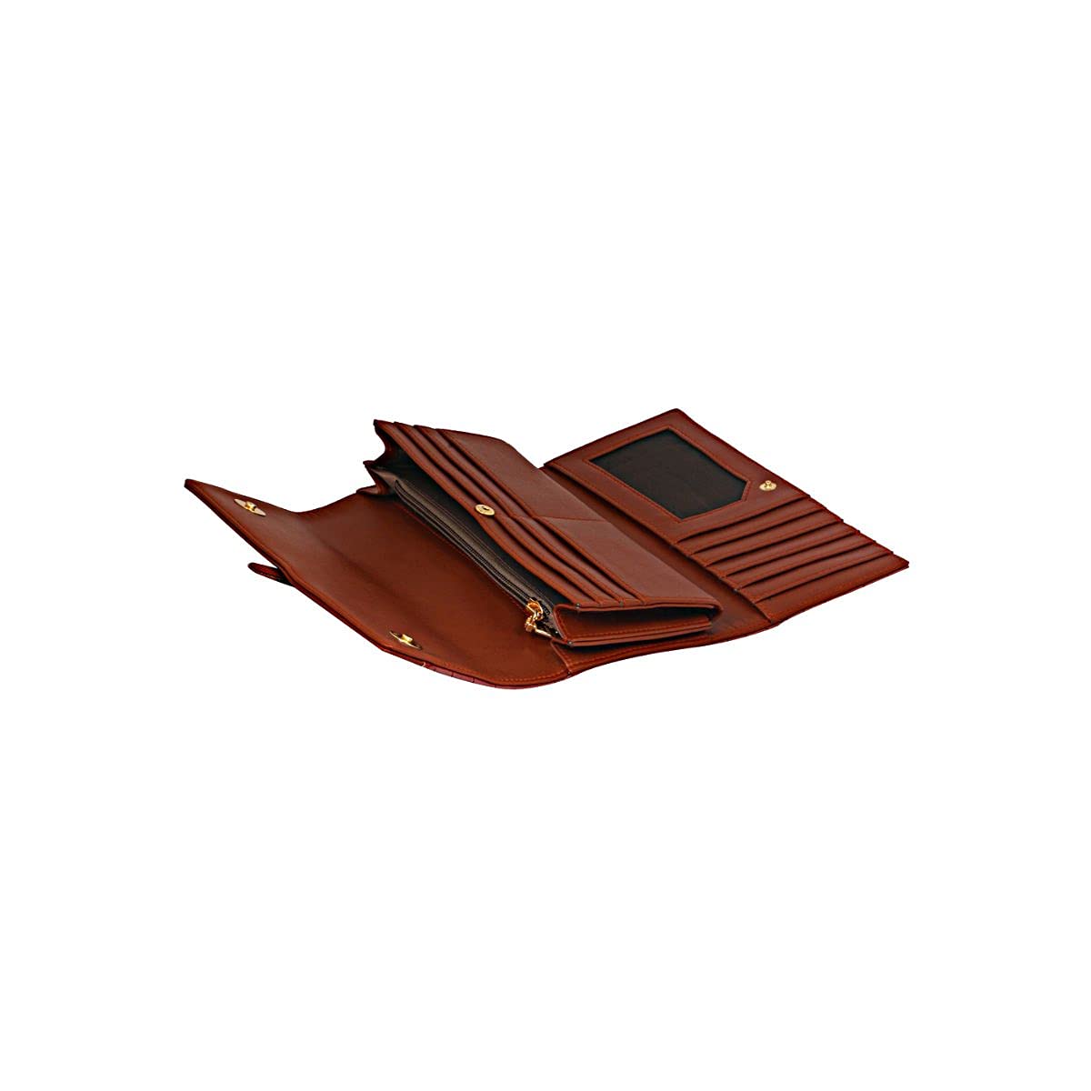 Giordano Women's PU Leather Wallet - Stylish Brown RFID Blocking Bifold Wallet for Everyday Use, Travel & Gift Giving