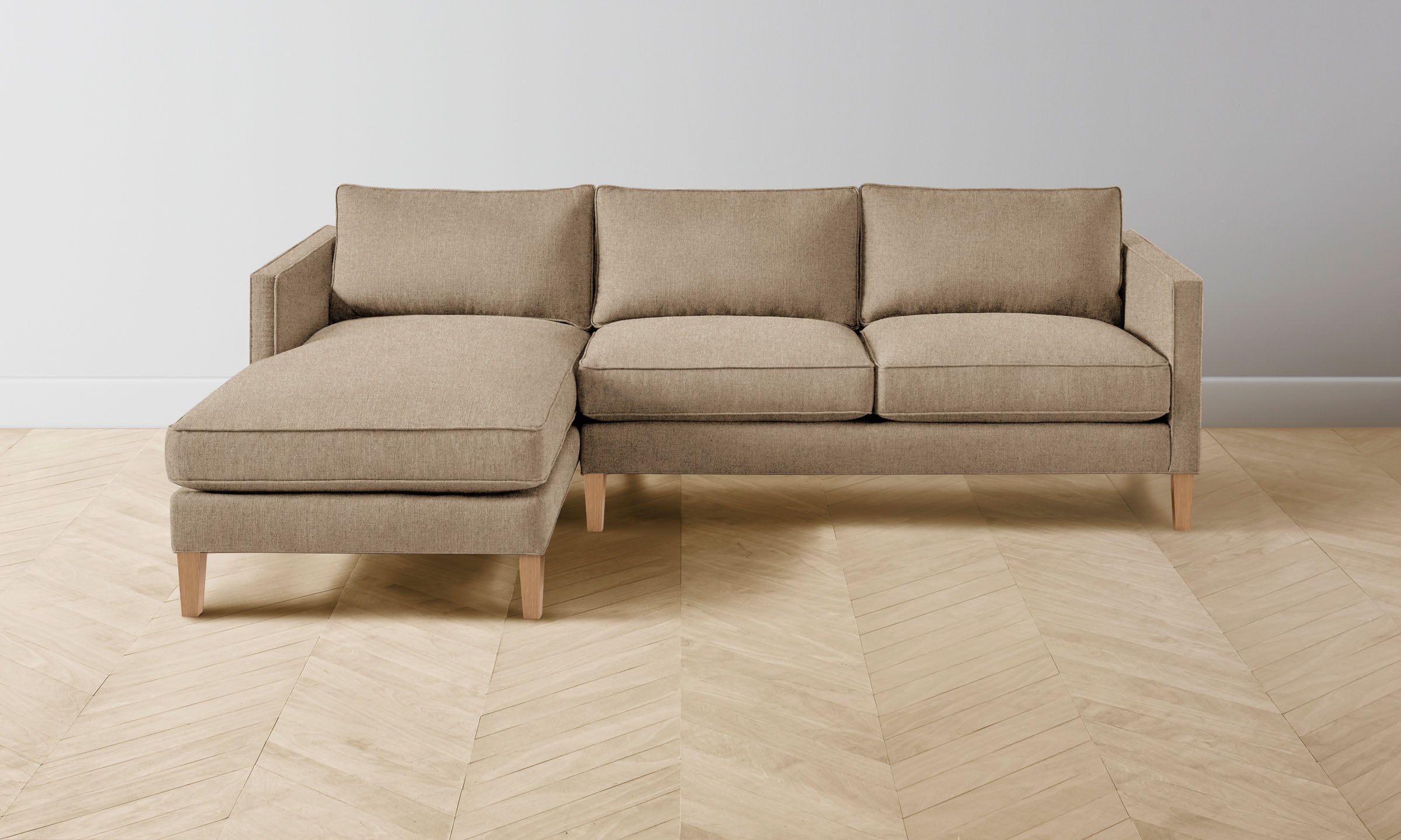 Premium Crosby Sectional Sofa - Italian Brushed Wool Upholstery with Fox Fur Accents | Luxury Living Room Furniture for Modern Homes & Cozy Family Gatherings