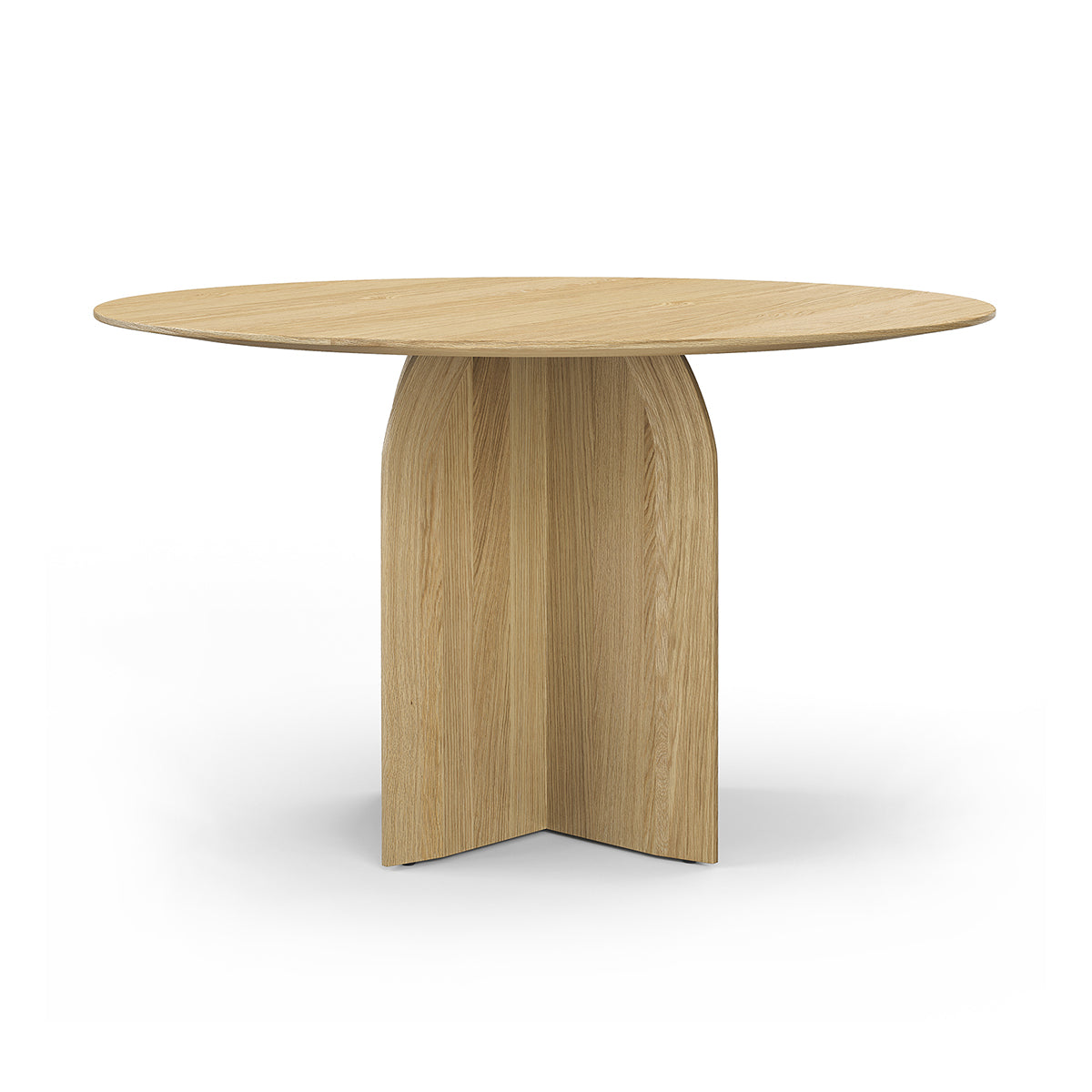 Round Oak Dining Table - Solid Wood Farmhouse Style for Kitchen & Dining Room - Perfect for Family Gatherings & Entertaining Guests