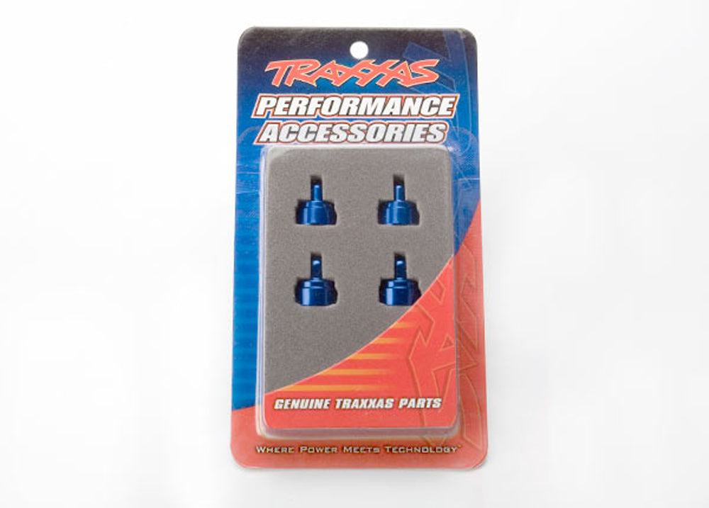Premium Aluminum Ultra Shock Caps - Heavy Duty Blue Shock Absorbers for RC Cars, Trucks & Off-Road Vehicles | Durable Alloy Shock Caps for Racing, Bashing & Extreme Terrain Performance