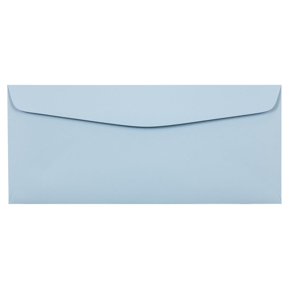 JAM PAPER #10 Business Premium Envelopes - 4 1/8 x 9 1/2 Inches - Pastel Baby Blue - Bulk Pack of 1000 Envelopes per Carton - Perfect for Mailing, Office Correspondence & Wedding Invitations