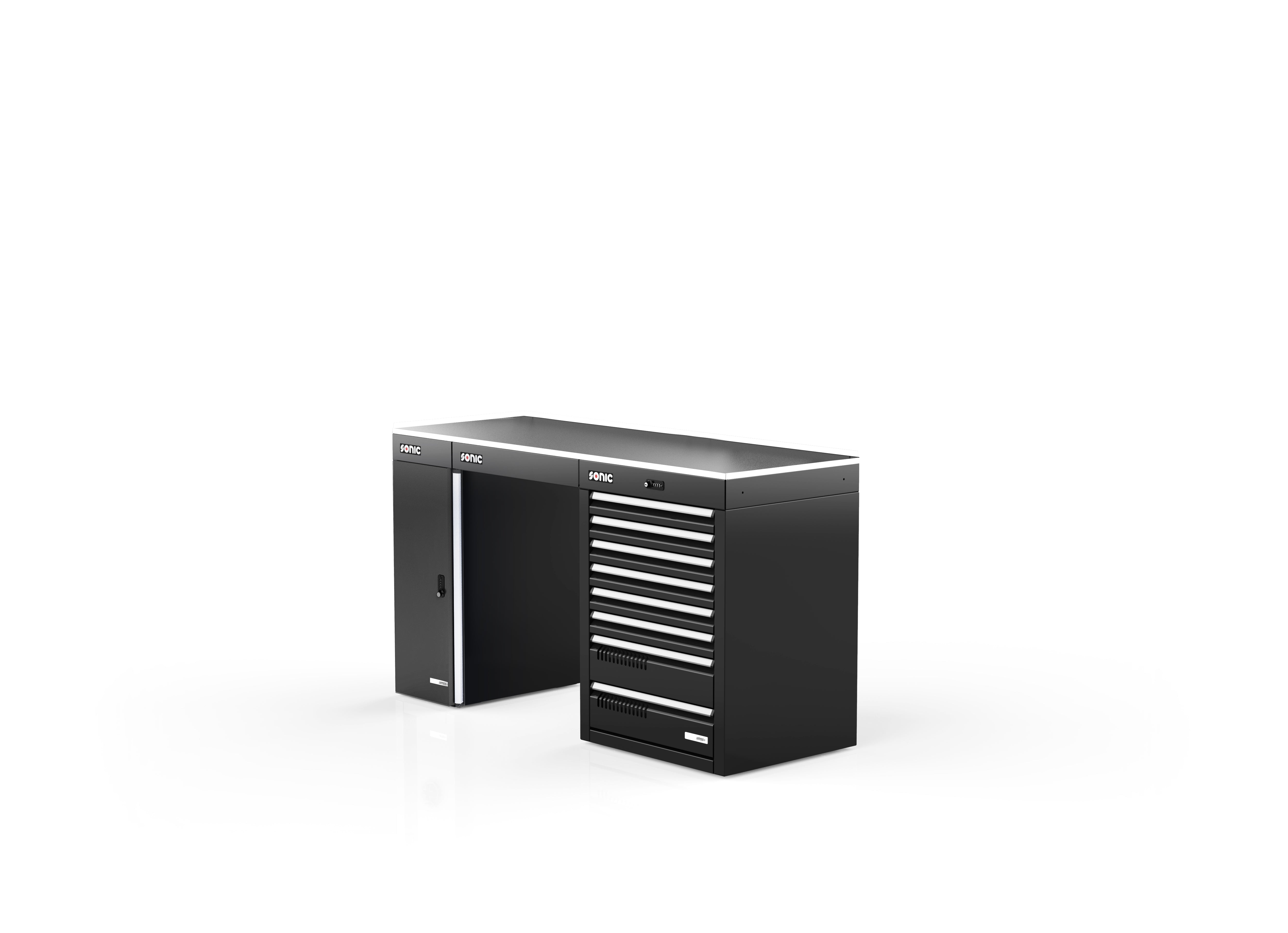 Sonic Tools MSS+ 70 Setup - 8 Drawer Tool Chest with Heavy Duty Storage | Perfect for Garage Organization & Professional Mechanics