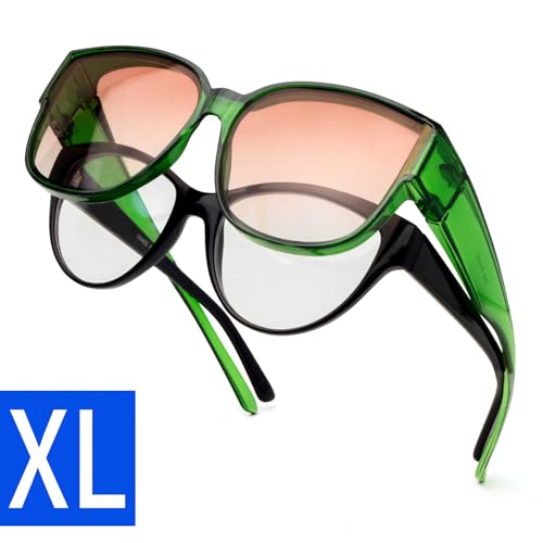 Xl Transparent Green / Gradient Pink