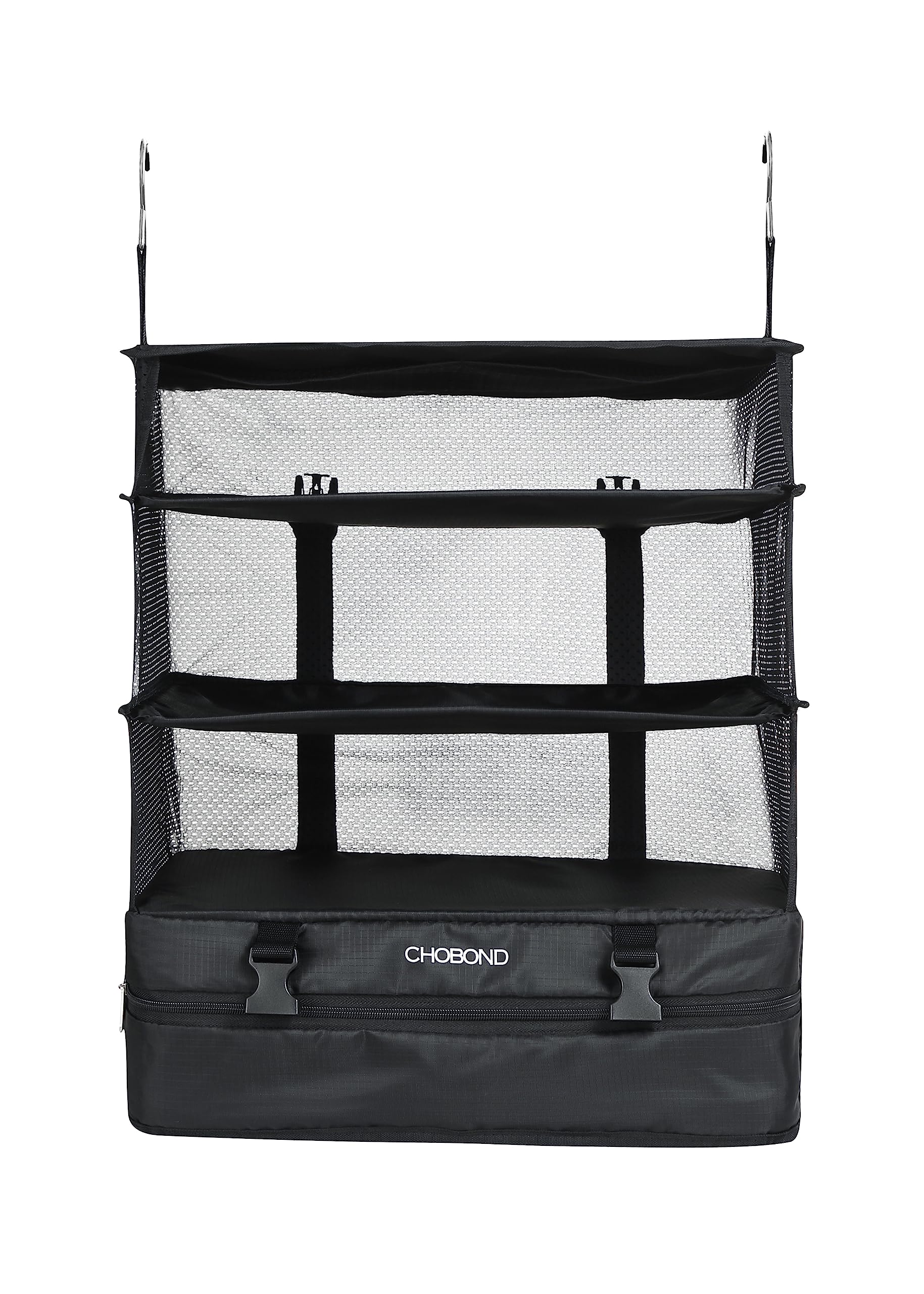 Portable Hanging Travel Luggage Organizer with Multiple Compartments - Packing Cubes for Suitcase, Carry On & Closet - Black | Perfect for Business Trips, Vacations & Organized Packing