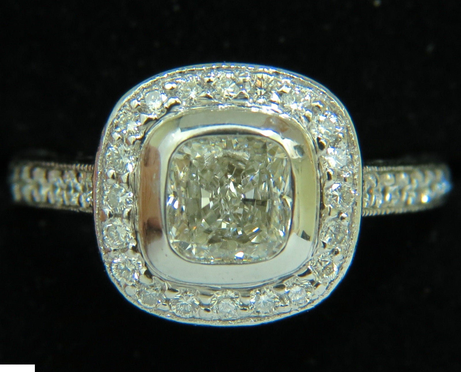GIA Certified 2.63 Carat Halo Cushion Cut Diamond Engagement Ring in Platinum I/VS1 - Perfect for Proposals, Weddings & Anniversary Gifts