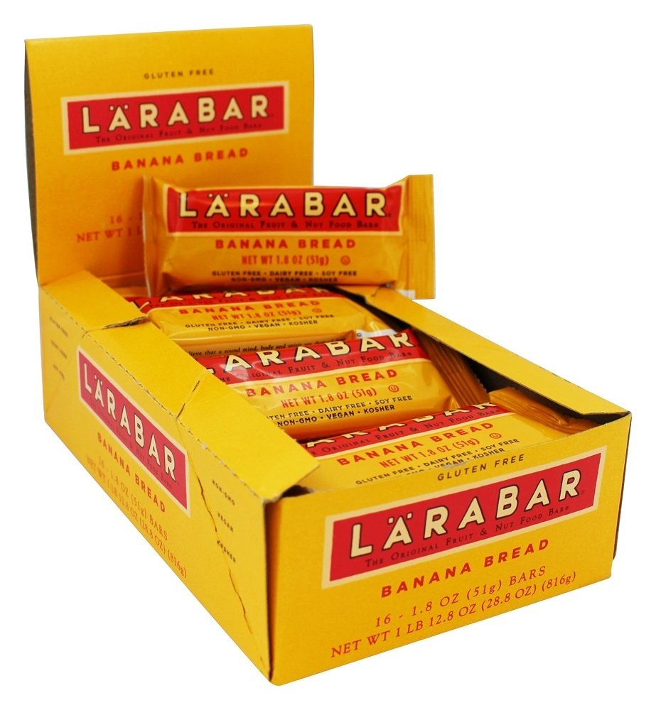 Larabar Gluten Free Snack Bars, Banana Bread Flavor - 1.6 oz (16 Count) | Whole Food, Dairy Free, Non-GMO Energy Bars for Healthy On-the-Go Snacking, Hiking & Workout Fuel
