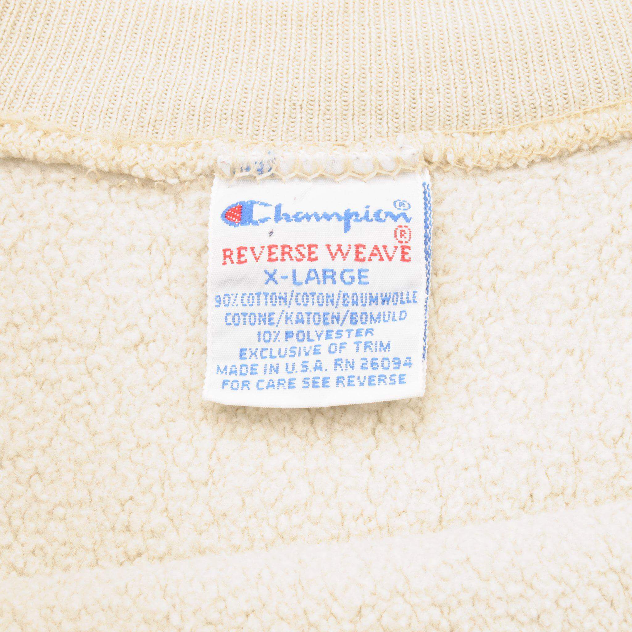 Vintage Champion Reverse Weave Notre Dame Sweatshirt 1990s XL Made in USA - Retro College Style for Casual Wear & Sports Fans