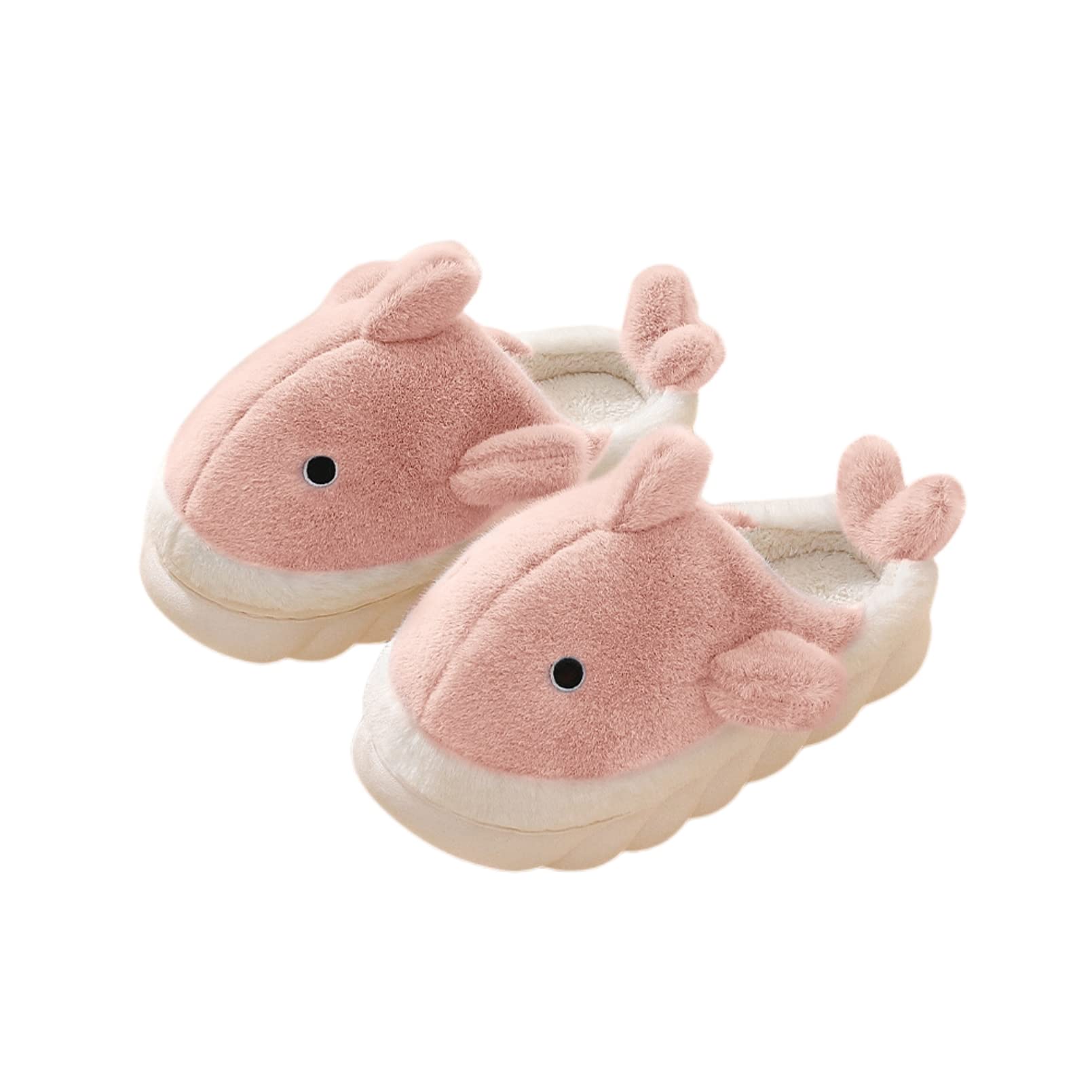 STAR FIRE Women's Shark Slippers - Cozy Plush Animal House Shoes for Women - Warm Fuzzy Indoor/Outdoor Slippers for Winter, Home, Lounge & Gifts