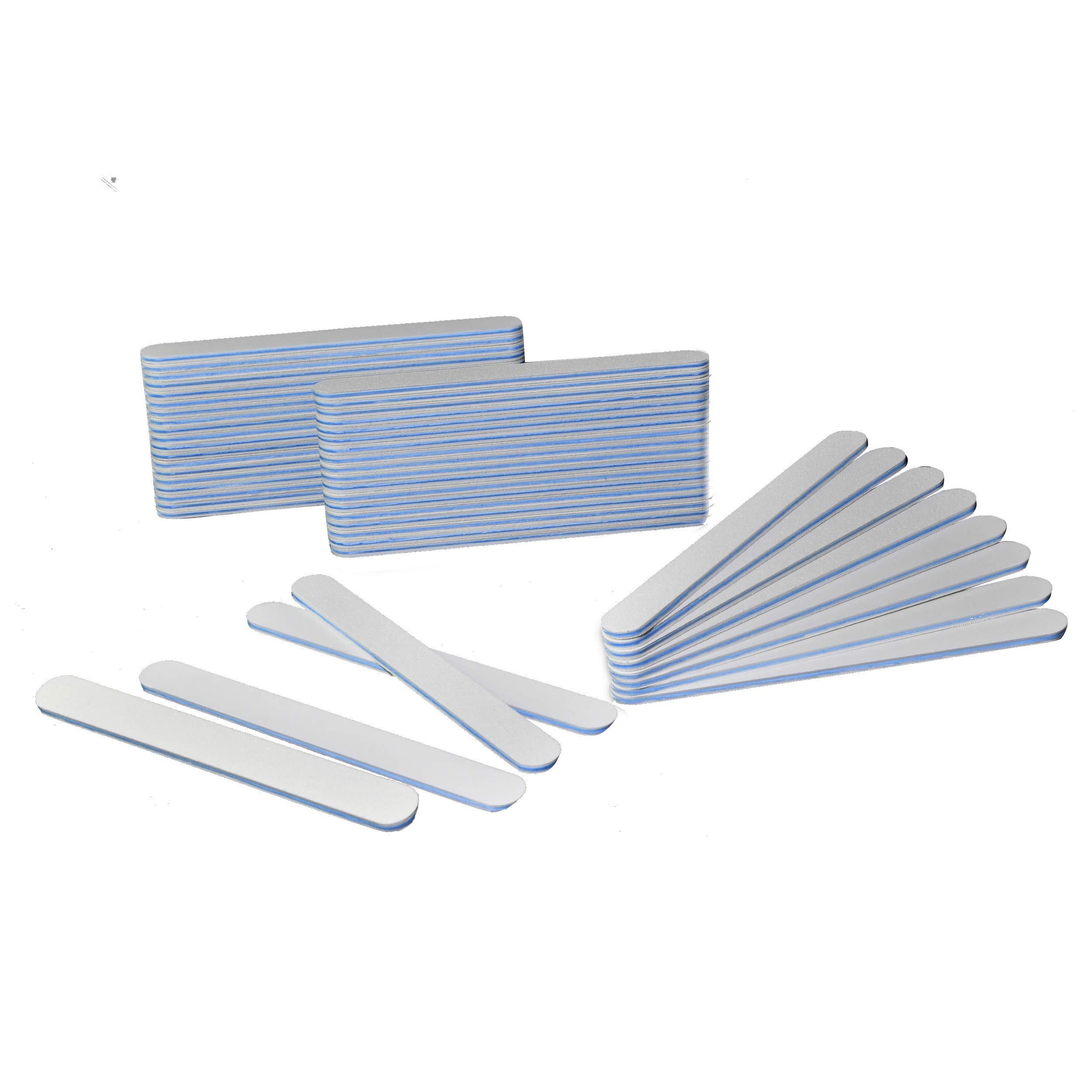 Jumbo White Nail Files 100/180 Grit - 50 PCS for Acrylic Nails & Manicures