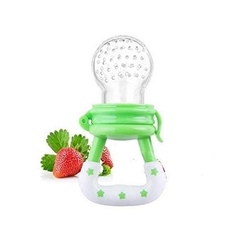 Silicone Food/Fruit Nibbler, Soft Pacifier/Feeder for Baby ( Green)