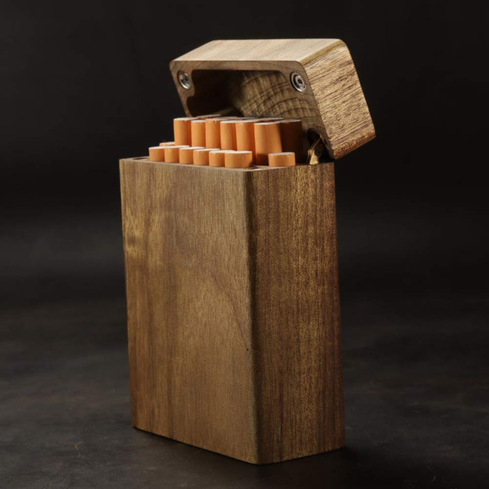Solid Wood Cigarette Case - Universal Ultralight Portable Ette Box for Travel, Outdoor & Daily Use | Durable & Stylish Storage Solution