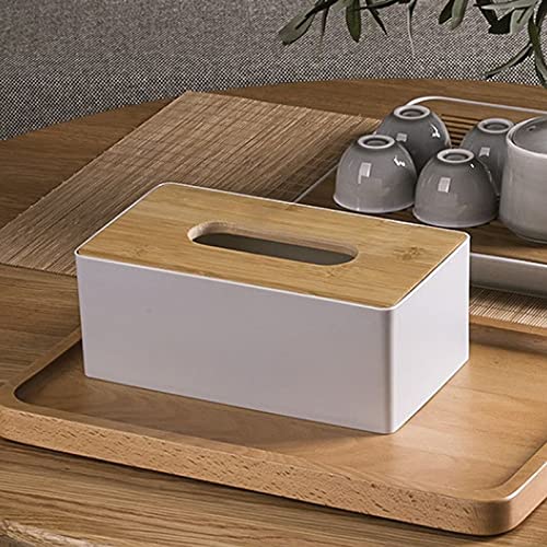 Premium Wooden Tissue Box Holder - Home & Car Decor Storage