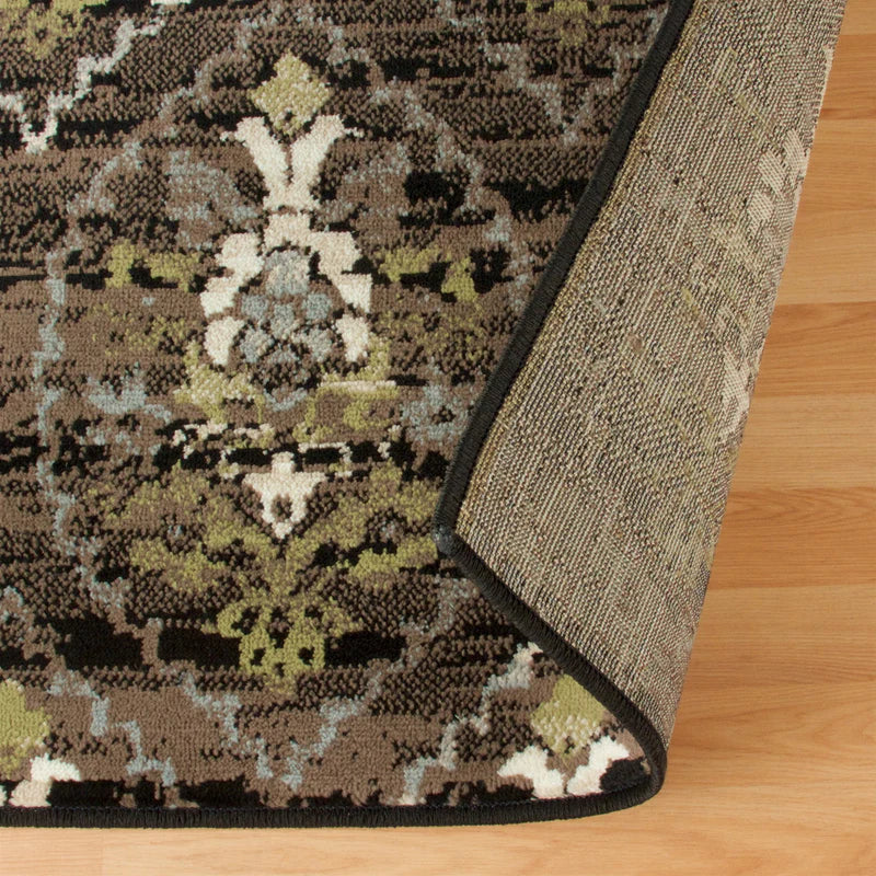 Elegant Caldwell Floral Scroll Indoor Area Rug & Runner - Non-Slip Soft Living Room Carpet for Home Decor, Bedroom, Hallway - Perfect for Boho, Farmhouse & Modern Style Interiors