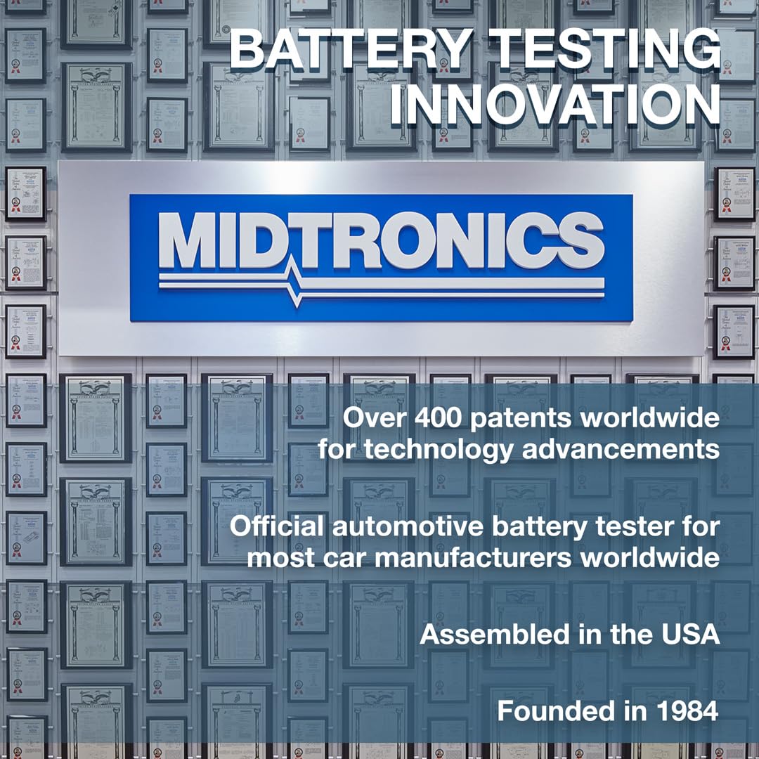 Midtronics PBT-300 12V Advanced Automotive Battery Tester - 100-1400 CCA Load Tester for Cranking & Charging Systems | Conductance Testing & Service Diagnostics | Perfect for Mechanics & DIY Car Maintenance