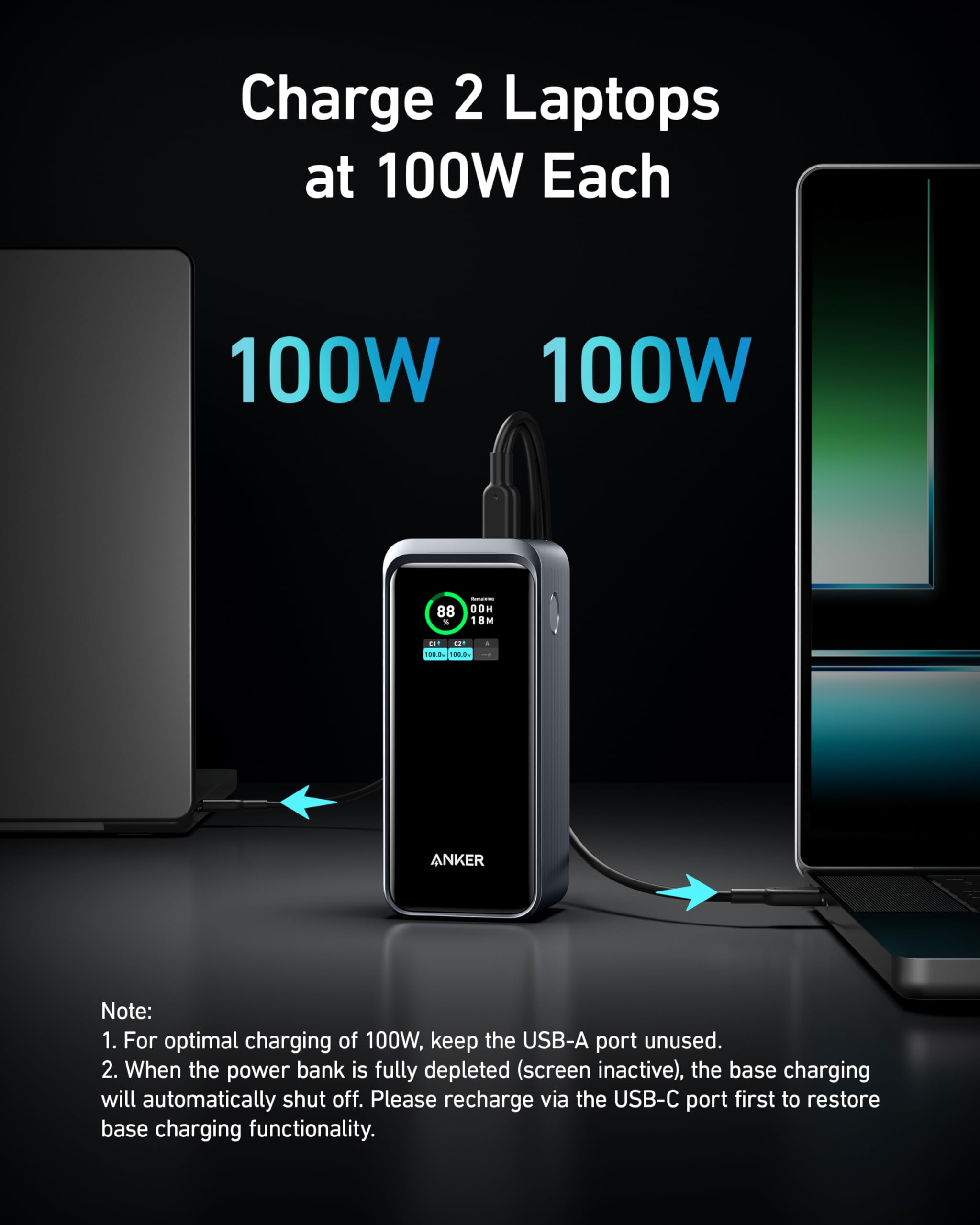 Anker Prime 20,000mAh 200W Power Bank with Smart Digital Display - Dual USB-C & USB-A Portable Charger for iPhone 15/14/13, Samsung Galaxy, MacBook, Dell Laptops - Perfect for Travel, Camping & Emergency Power Backup