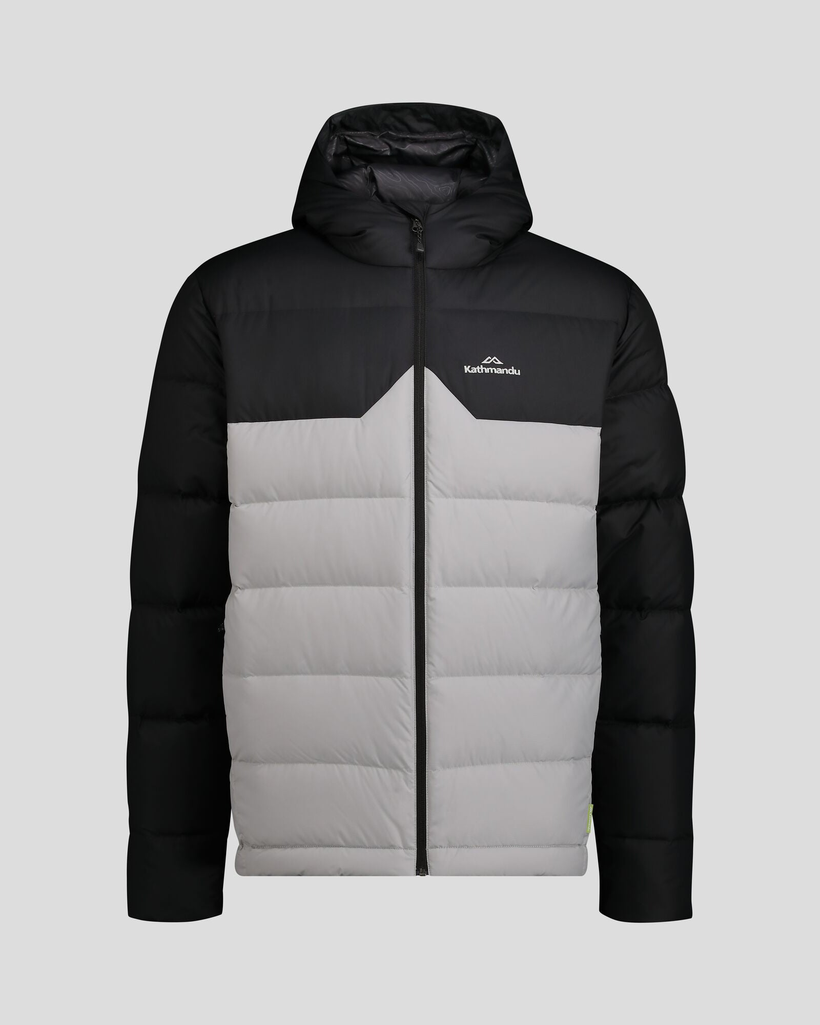 Men's Epiq Hooded Down Jacket - Steel Grey/Black - Winter Warm Waterproof Puffer Coat for Outdoor Activities & Daily Wear