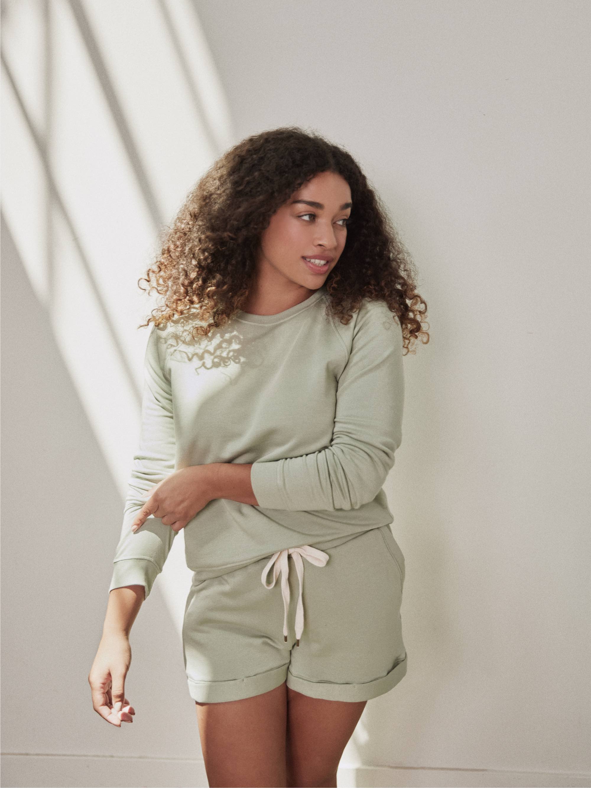 Soft Fleece Roll Cuff Shorts for Women - Cozy Winter Lounge Pants with Elastic Waistband - Perfect for Home, Yoga, and Relaxing