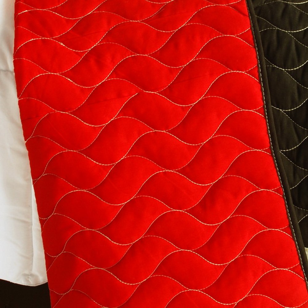 Poker King 3-Piece Vermicelli-Quilted Patchwork Quilt Set - Full/Queen Size Bedding for Cozy Comfort | Perfect for Guest Rooms, Master Bedrooms & Winter Warmth