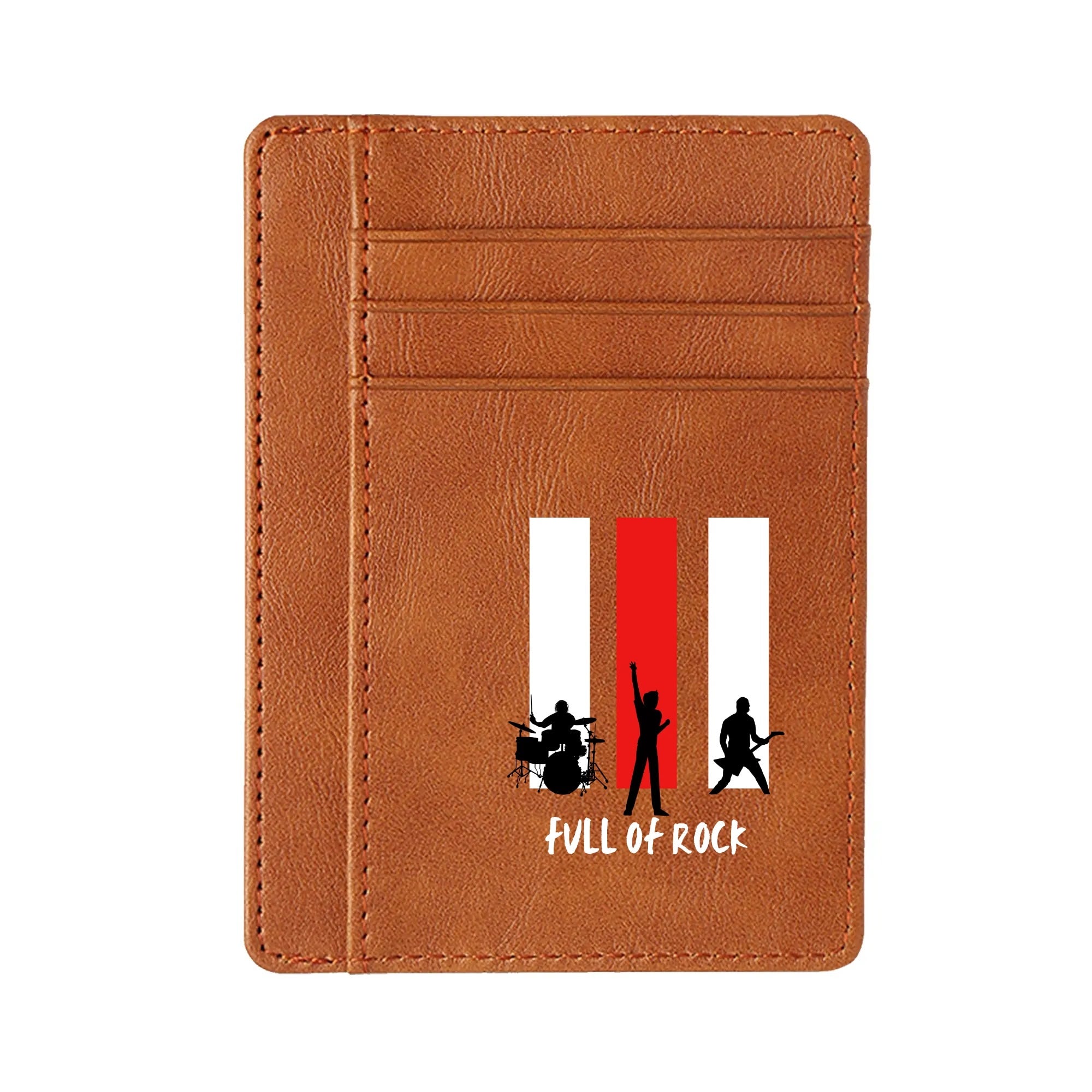 Slim Minimalist Leather Wallet for Men - RFID Blocking & Lightweight - Perfect for Everyday Carry, Travel & Business (Full of Rock Brand)