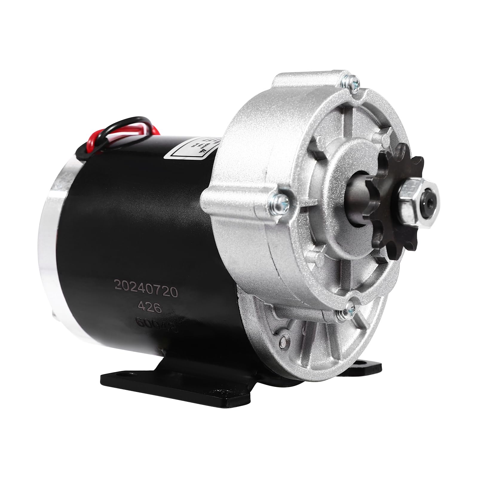 600W 48V DC Gear Reduction Electric Motor - 450RPM High Torque Brushed Motor for E-Bikes, Scooters & DIY Projects | Perfect for Electric Bicycle Conversions & Power Wheels Upgrades